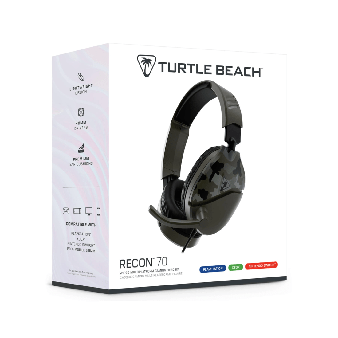3 Turtle Beach Recon 70 Green Camo Headset for PS4, Xbox One and Switch, 3 of 6