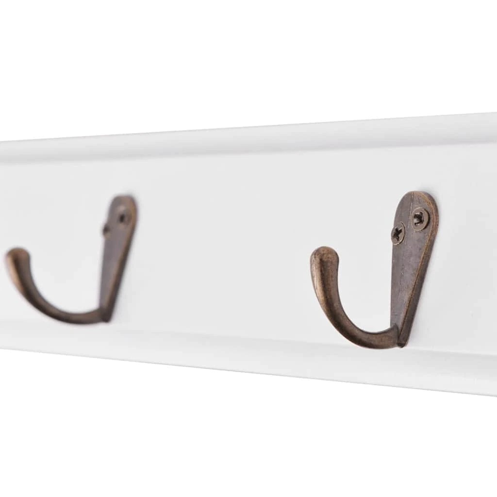 4 Vidaxl Coat Rack Mdf Baroque Style - White, 4 of 5