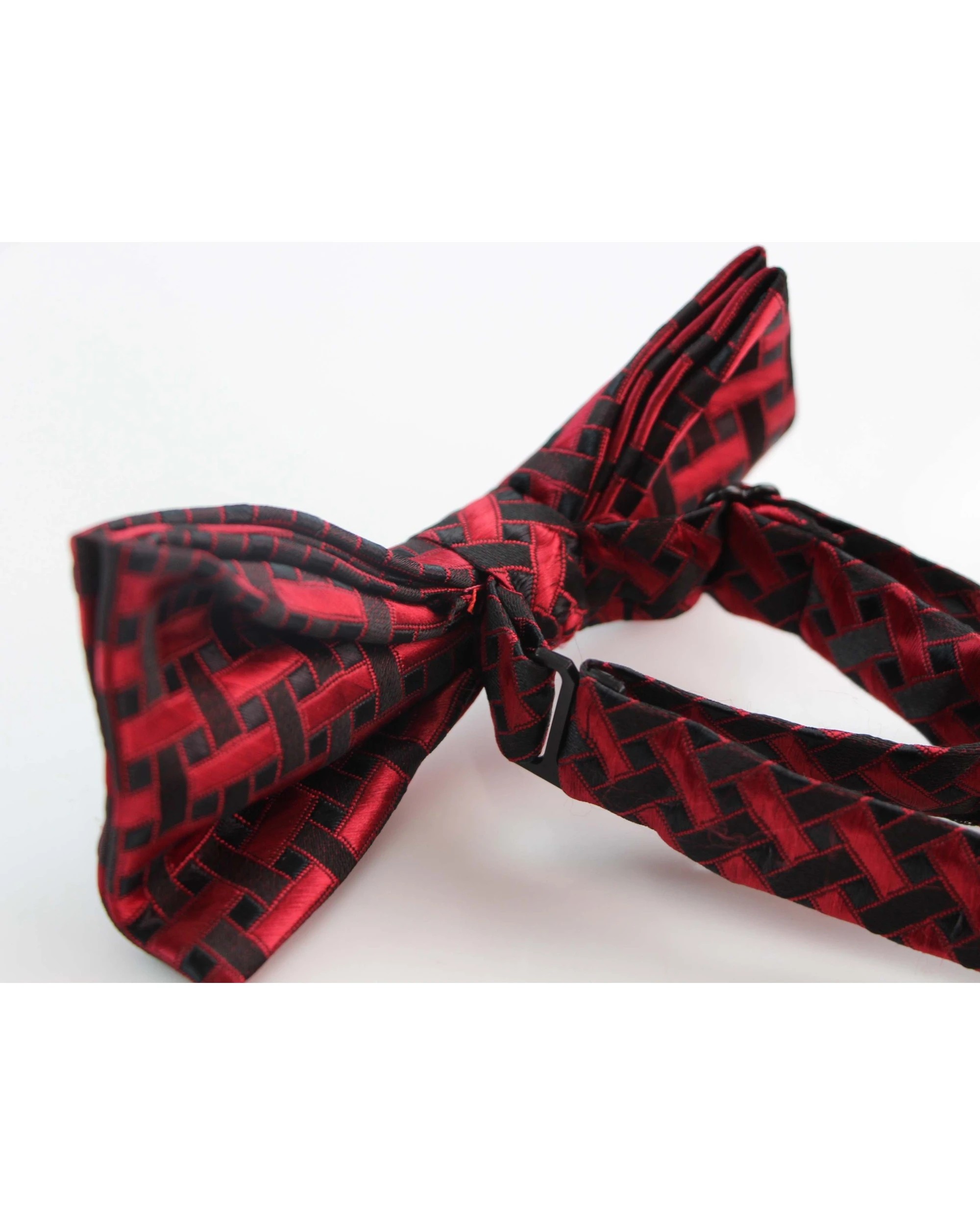 2 Zasel Mens Black & Red Tetris Patterned Bow Tie - Multi, 2 of 4