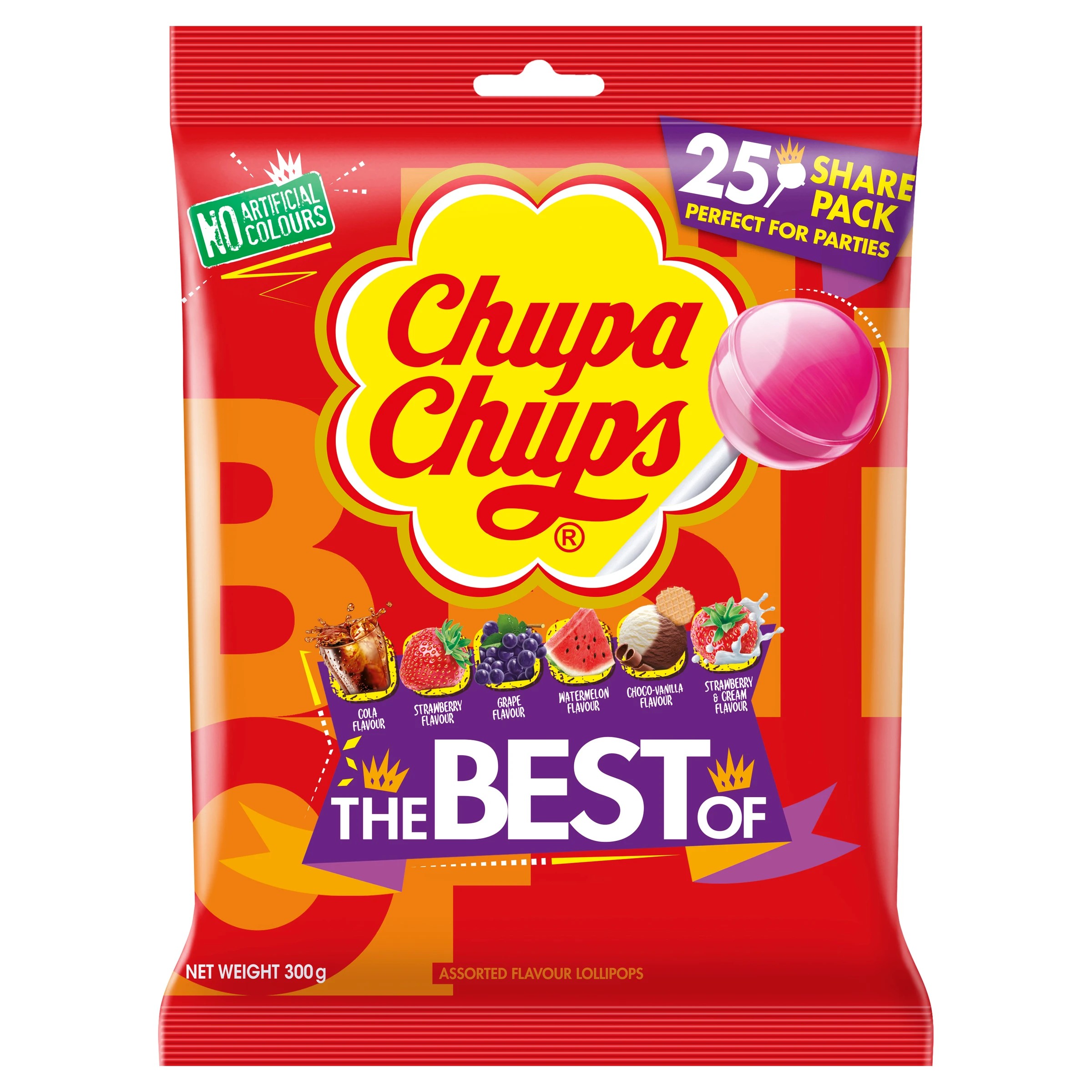 1 25 Pack Chupa Chups Lollipops 300g, 1 of 2