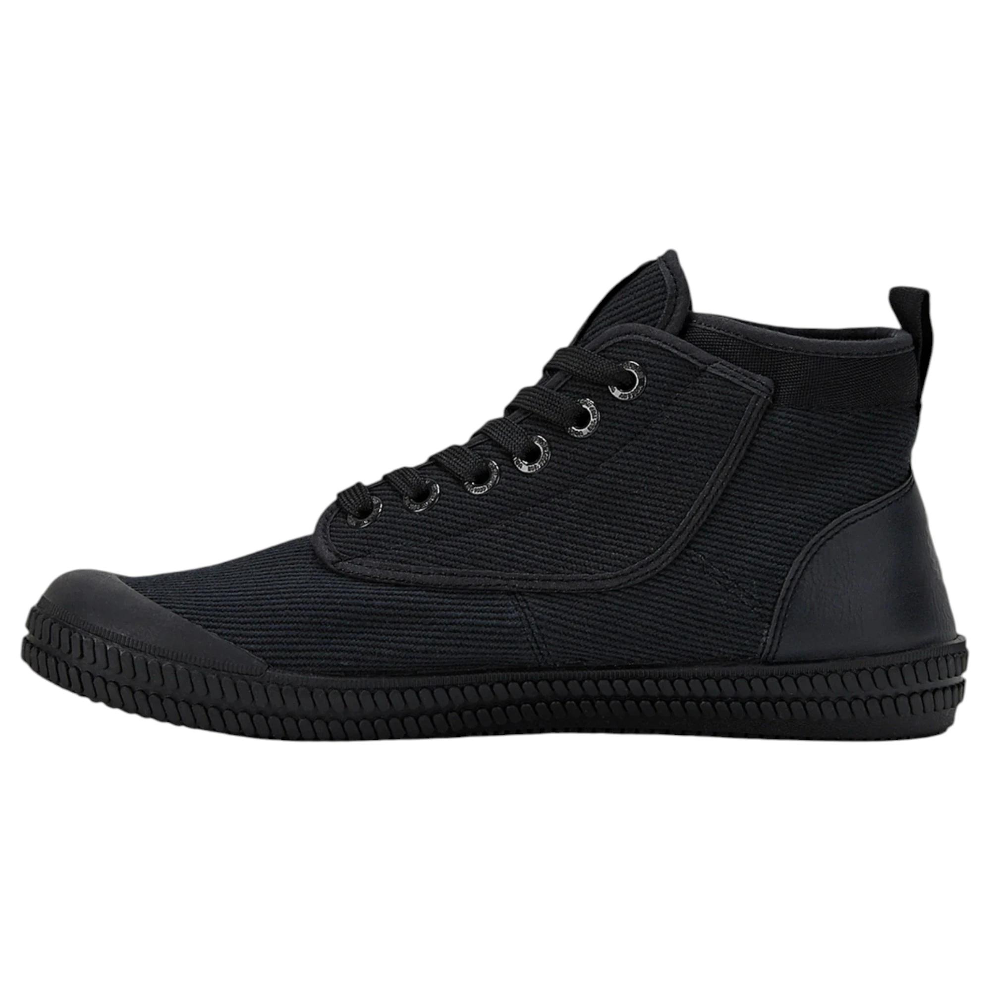 2 Volley Mens Heritage High Top Casual Shoes Black, 2 of 7