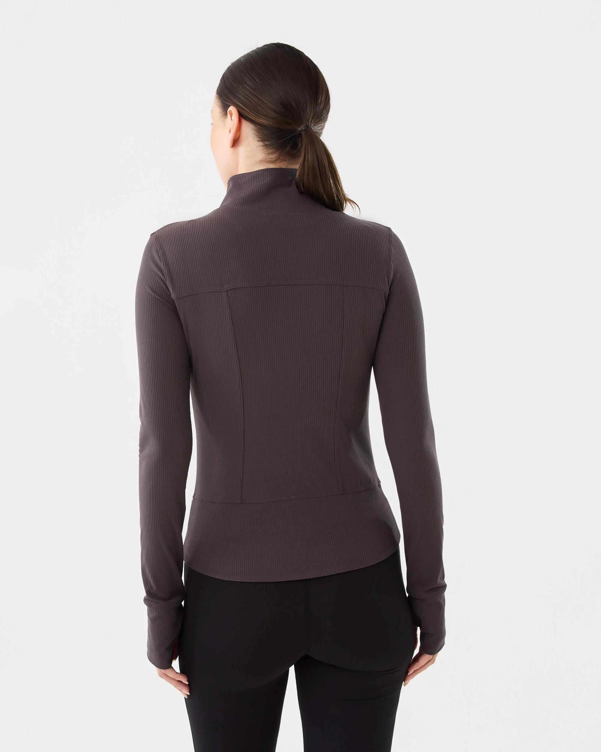 3 Active Womens Ultrasoft Rib Jacket Espresso, 3 of 7