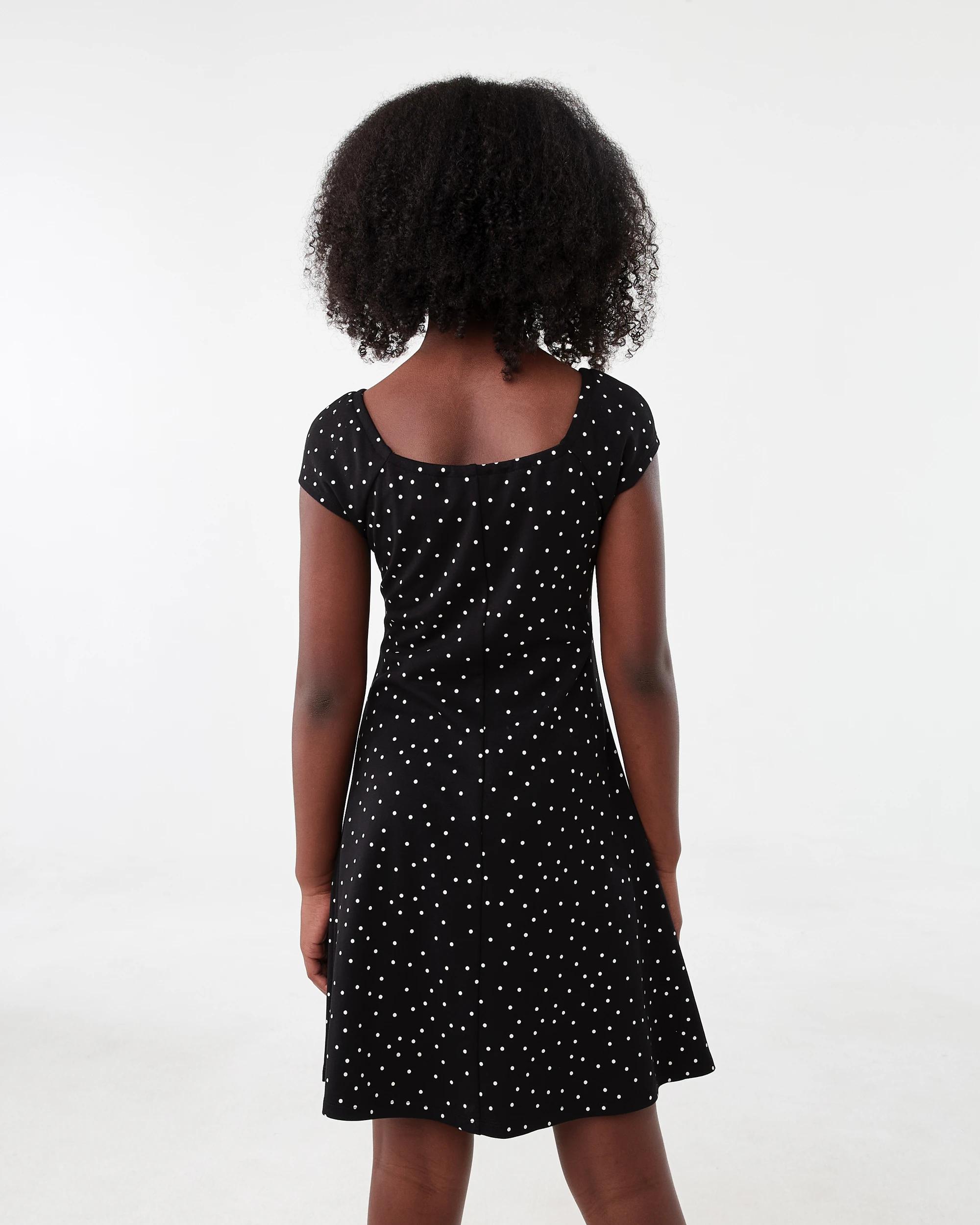 2 Ponte Dress Blck Spots, 2 of 7