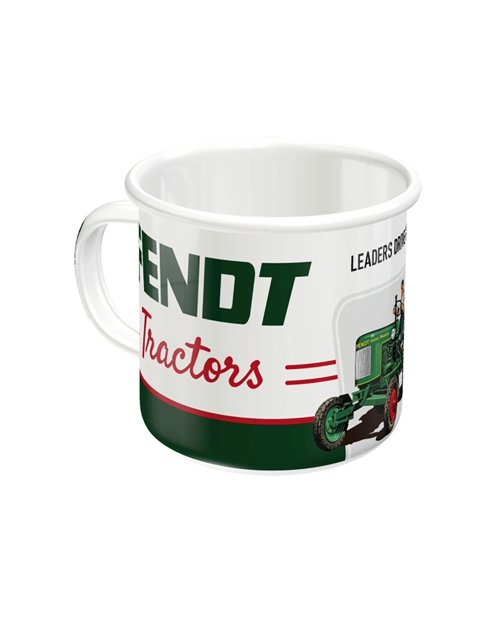 1 Nostalgic-Art Enamel Mug 360ml Mug - Fendt Tractors - Green, 1 of 4