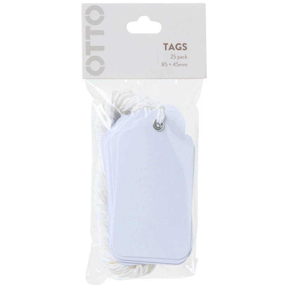 1 Otto Shipping Tag Scallop White 25 Pack, 1 of 3