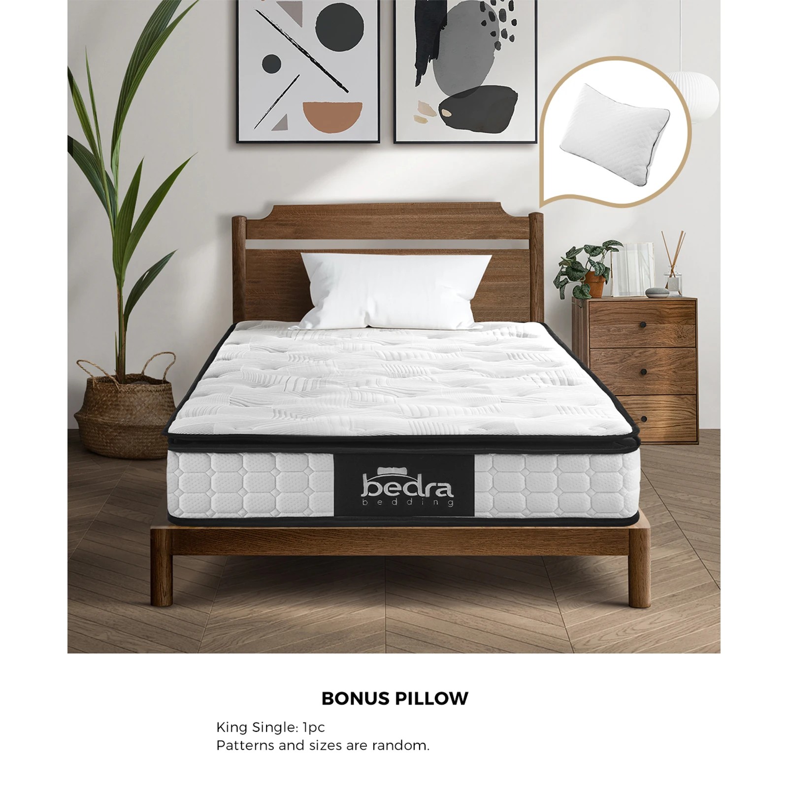 7 Bedra Bedding 22cm King Single Mattress Cool Gel Foam Bonnell Spring With Pillow
 - Multi, 7 of 10