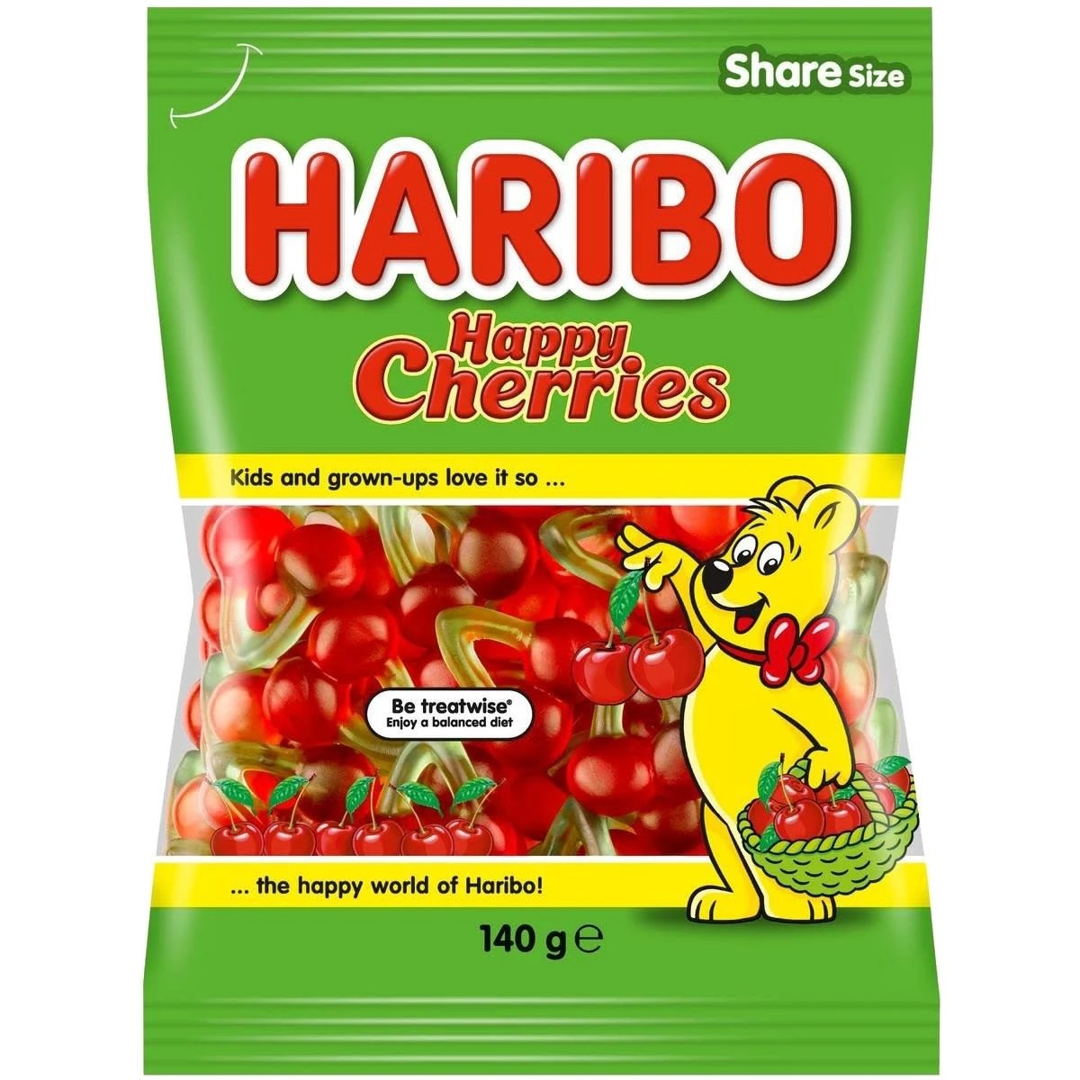 1 Haribo Happy Cherries 140g, 1 of 2