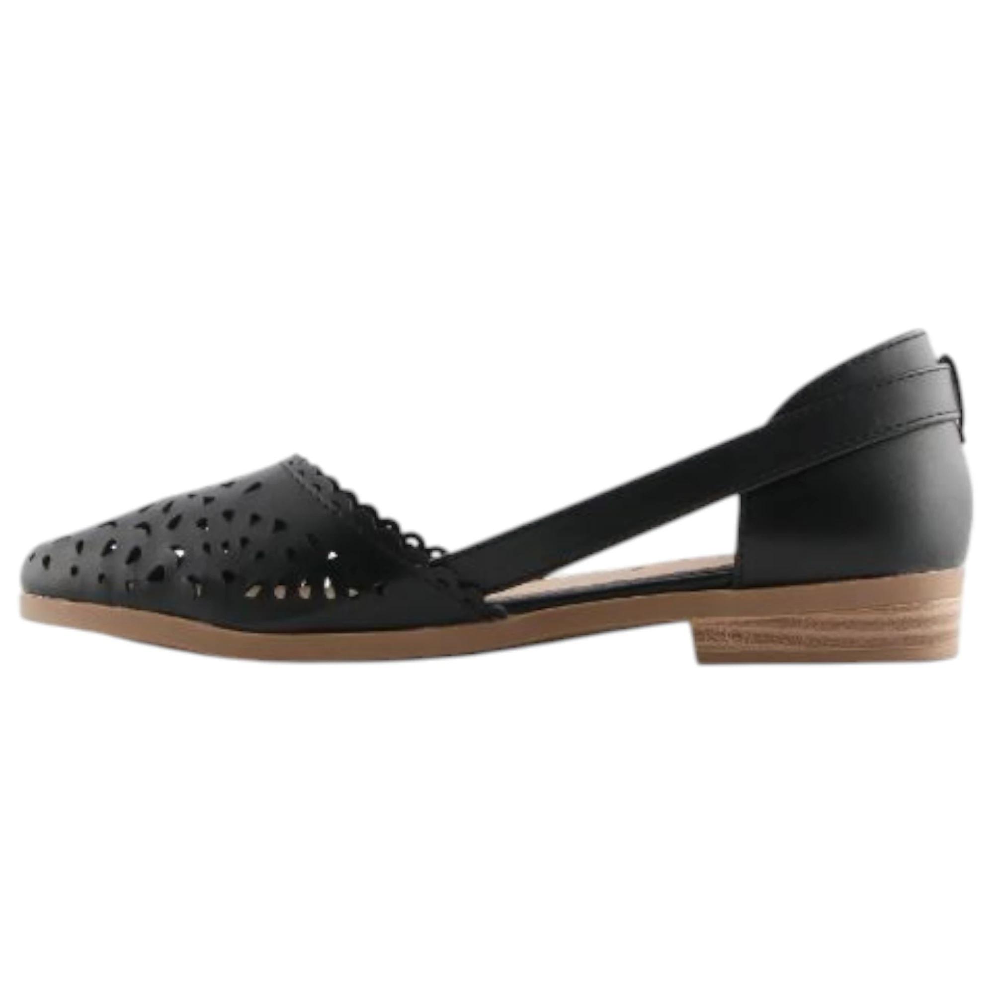 2 Bellissimo Womens Mavis Slip On Sandals BLACK, 2 of 4