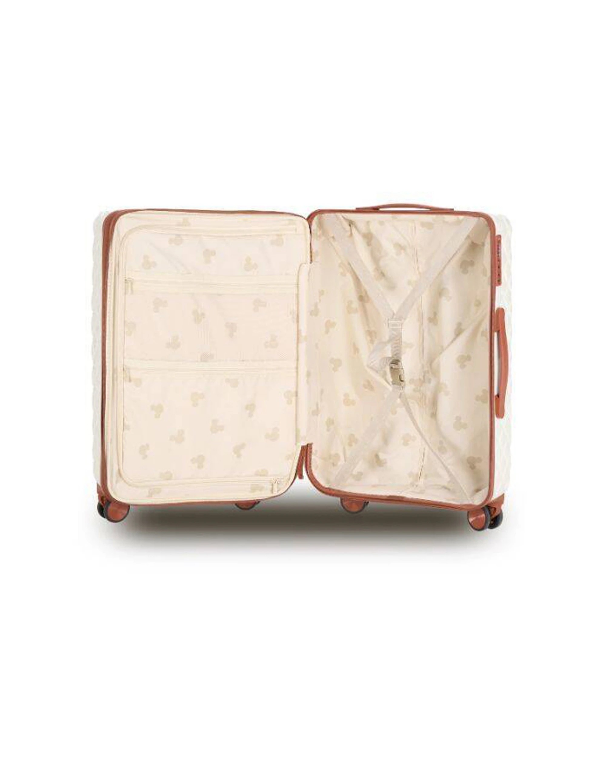 3 Disney Mickey 66Cm Suitcase Luggage Trolley Case Lightweight Durable Hard - Beige, 3 of 4