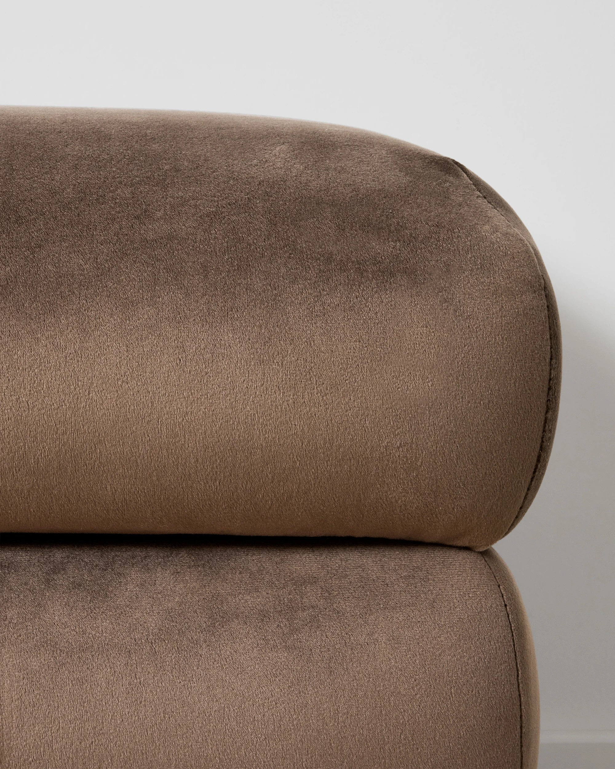 6 Aleks Velvet Storage Bench - Chocolate, 6 of 8