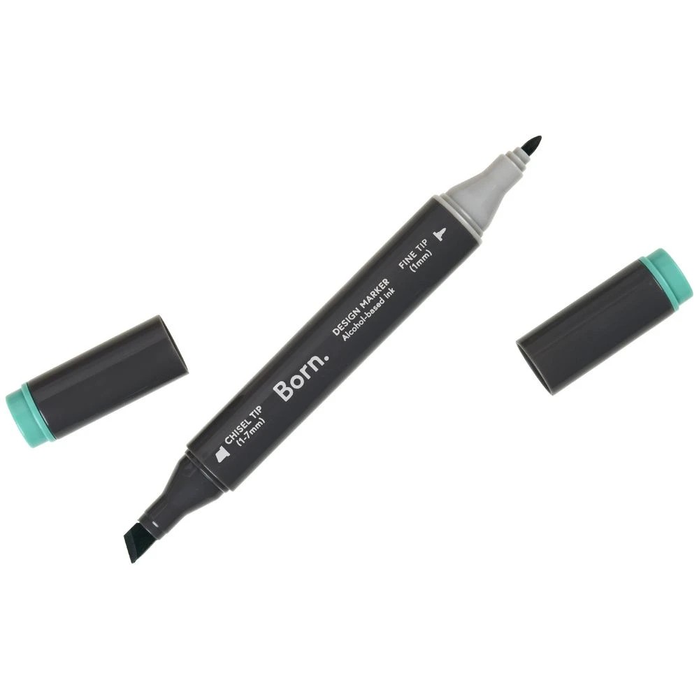3 Born Professional Dual-Tip Artist Marker Turquoise Green G950, 3 of 4
