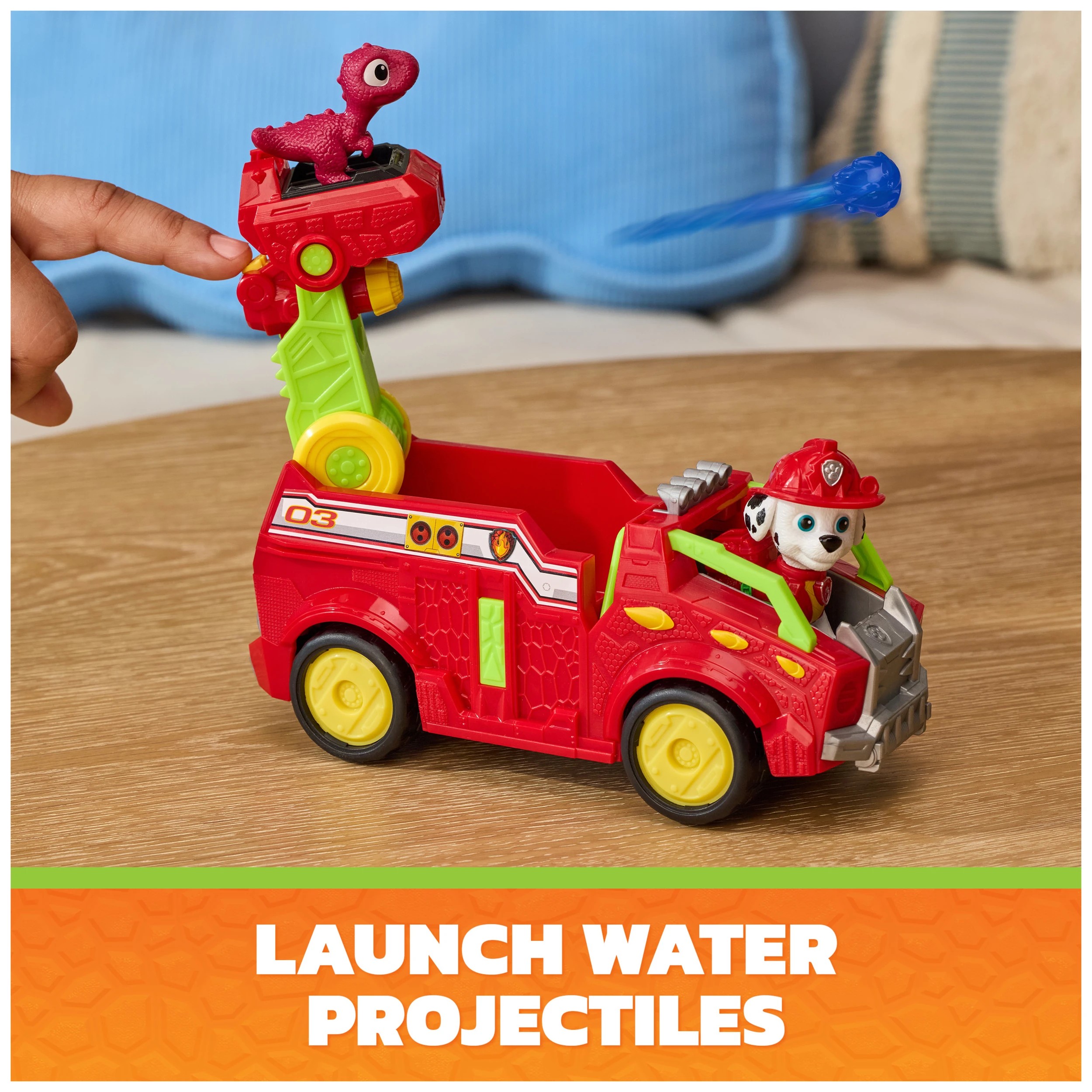 4 PAW Patrol: The Dino Movie Marshall Dino Rescue Fire Truck, 4 of 9