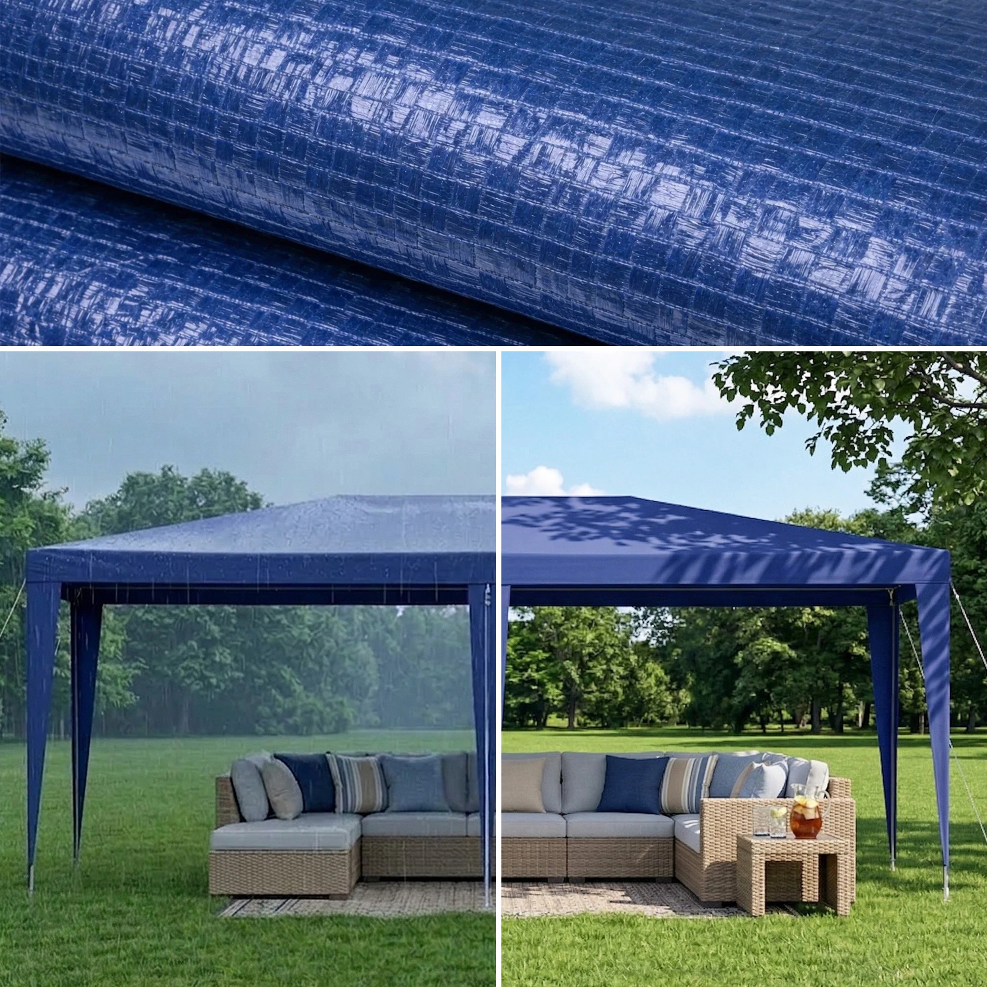 6 Instahut 3x6m Gazebo Outdoor Party Tent Marquee - Blue, 6 of 9