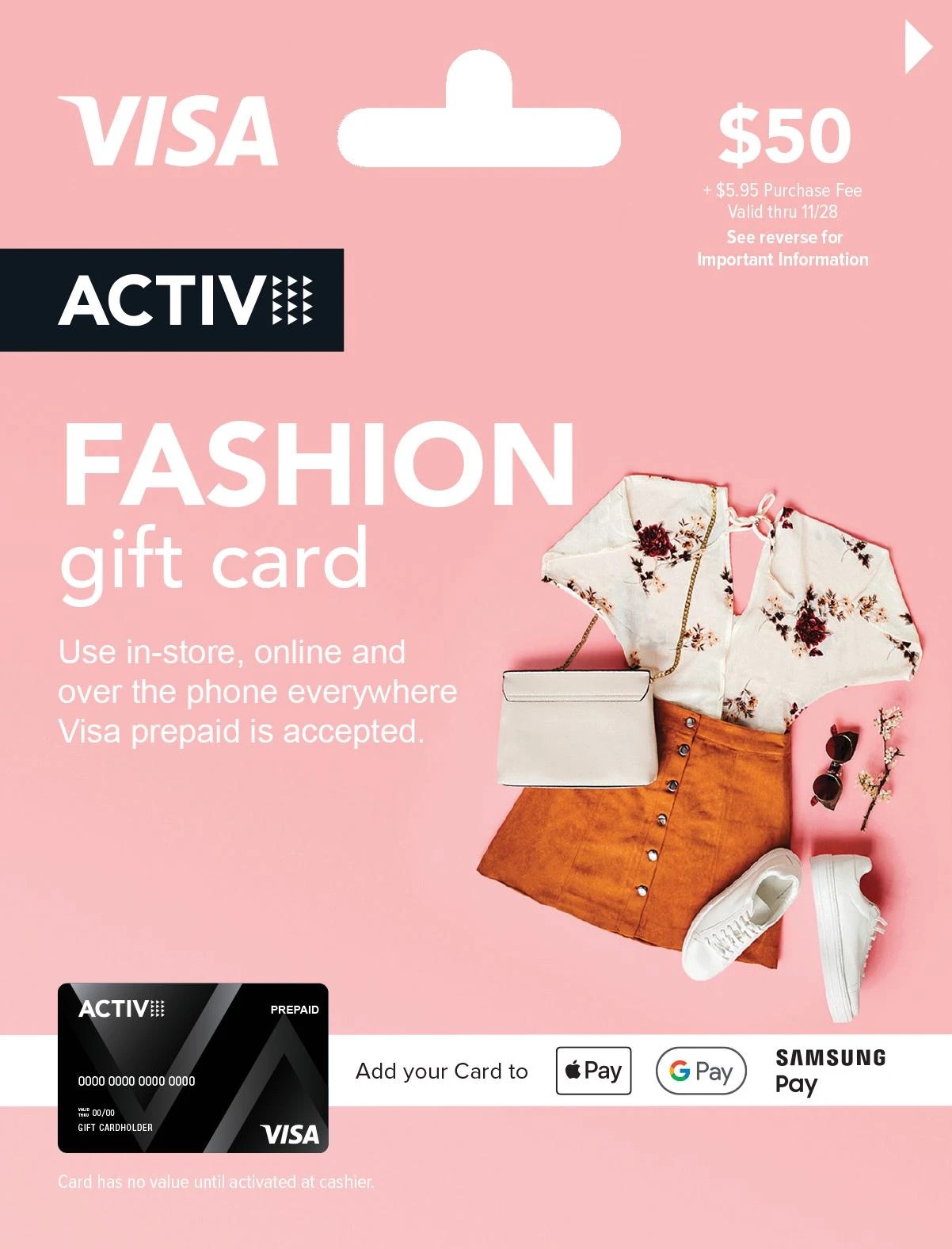 1 Activ VISA $50 Fashion Gift Card