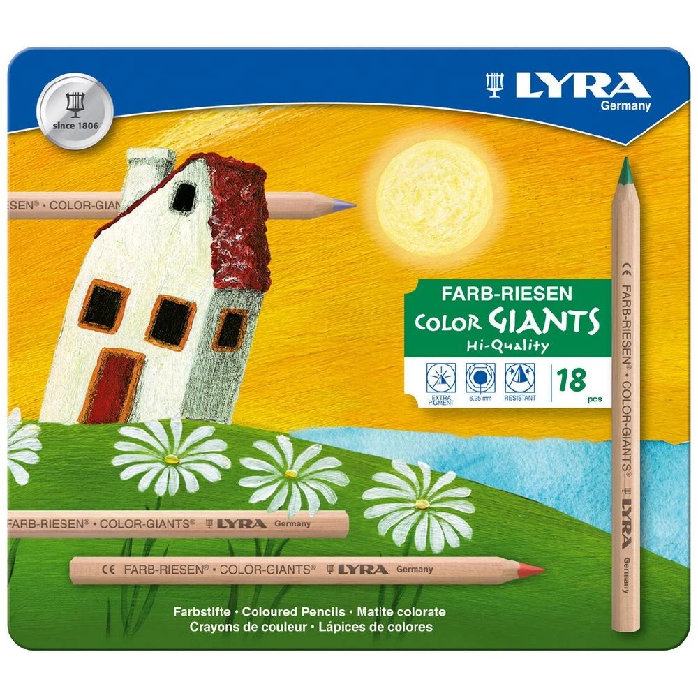 1 Lyra Colour-Giants Coloured Pencils 18 Pack, 1 of 1