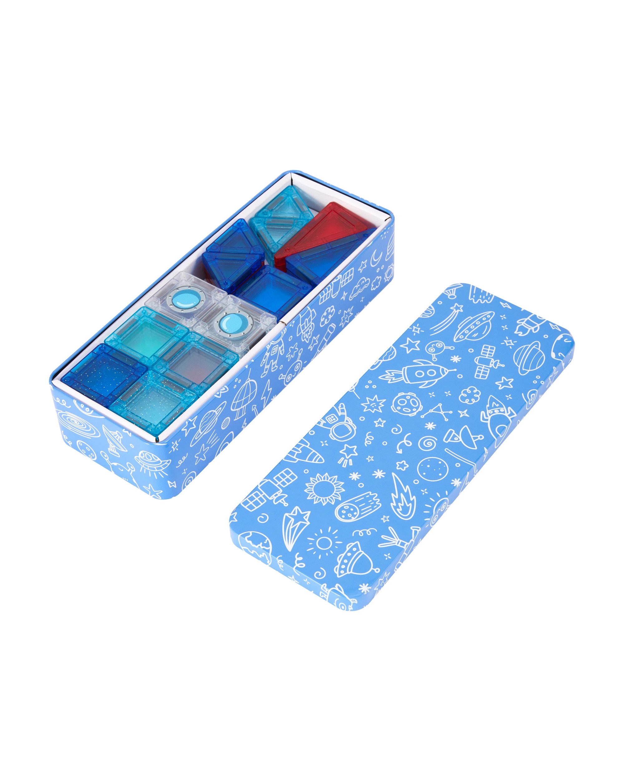 7 34 Piece Magnetic Mini Tiles Rocket Set, 7 of 9