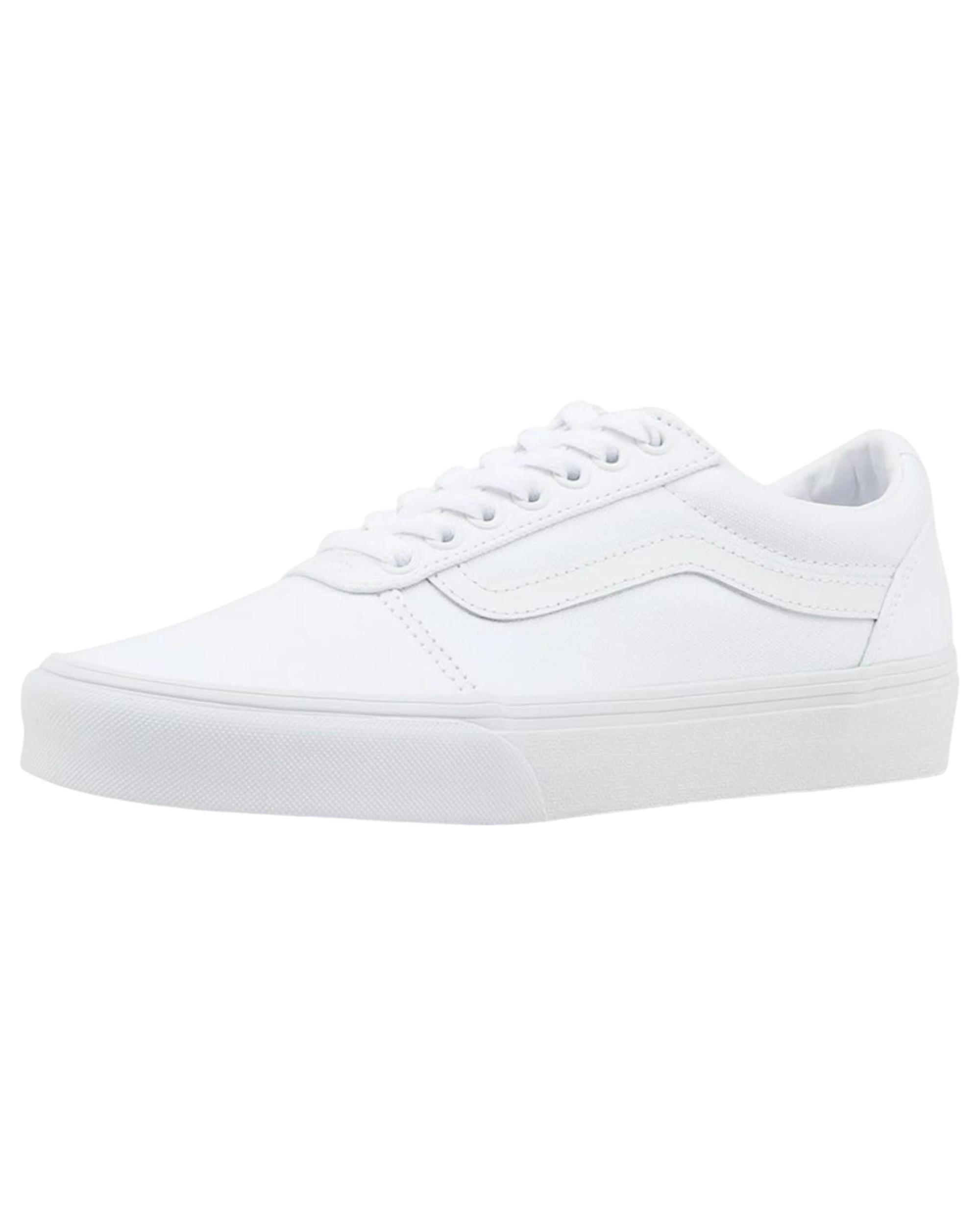 2 Vans Mens Ward Low Top Canvas White/ White Lace Up Shoes White, 2 of 5