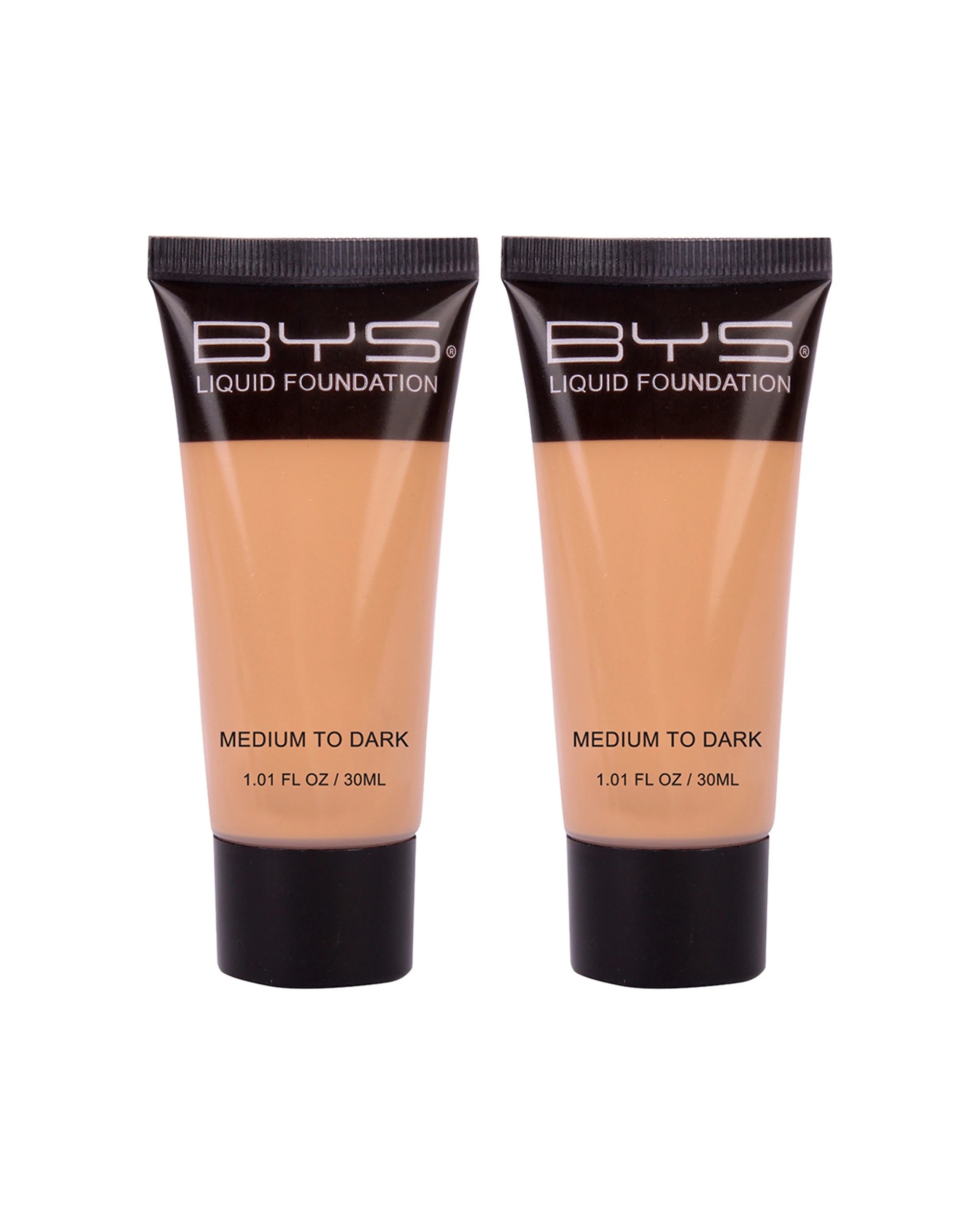 1 BYS 2PK Tube Liquid Foundation Medium to Dark Smooth Finish Creamy 30ml - Natural, 1 of 1