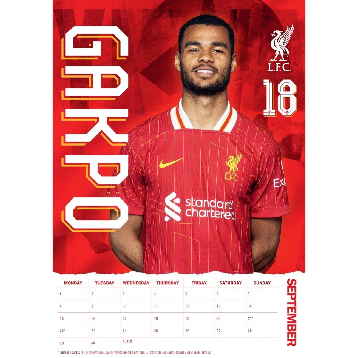 3 Official 2025 A3 Calendar - Liverpool FC, 3 of 5