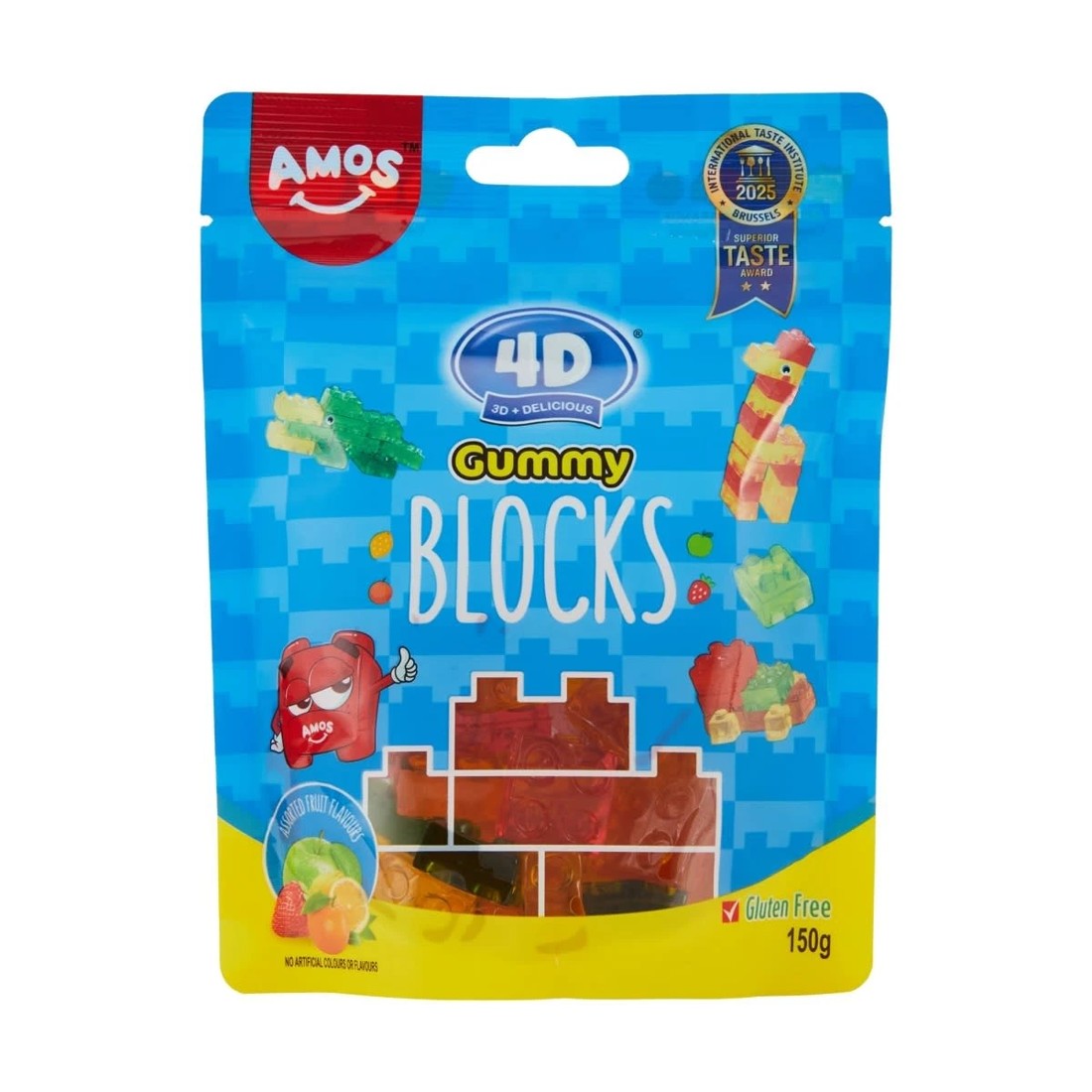 1 Amos 4D Gummy Blocks 150g, 1 of 3