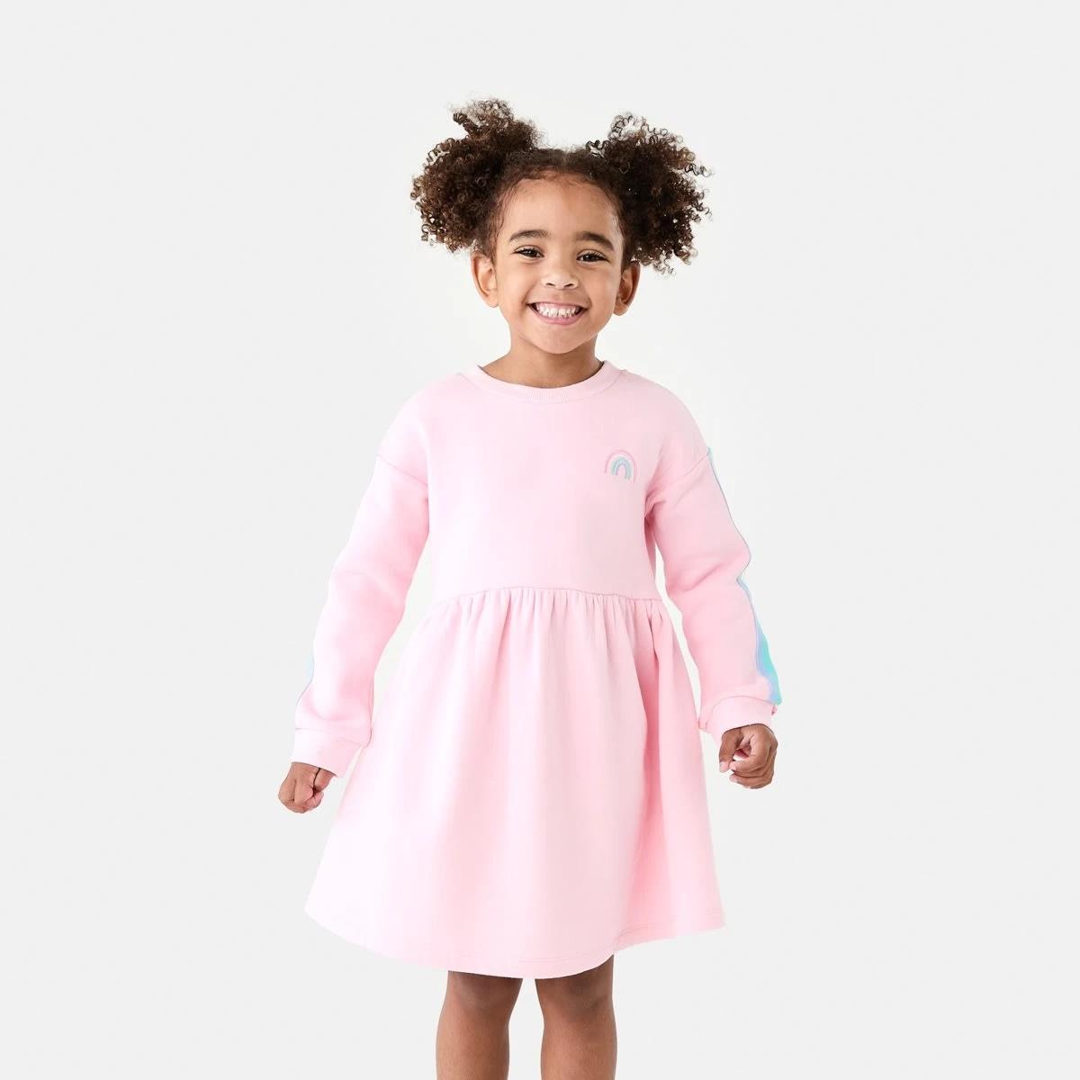 1 Taped Fleece Dress Rainbow, 1 of 10