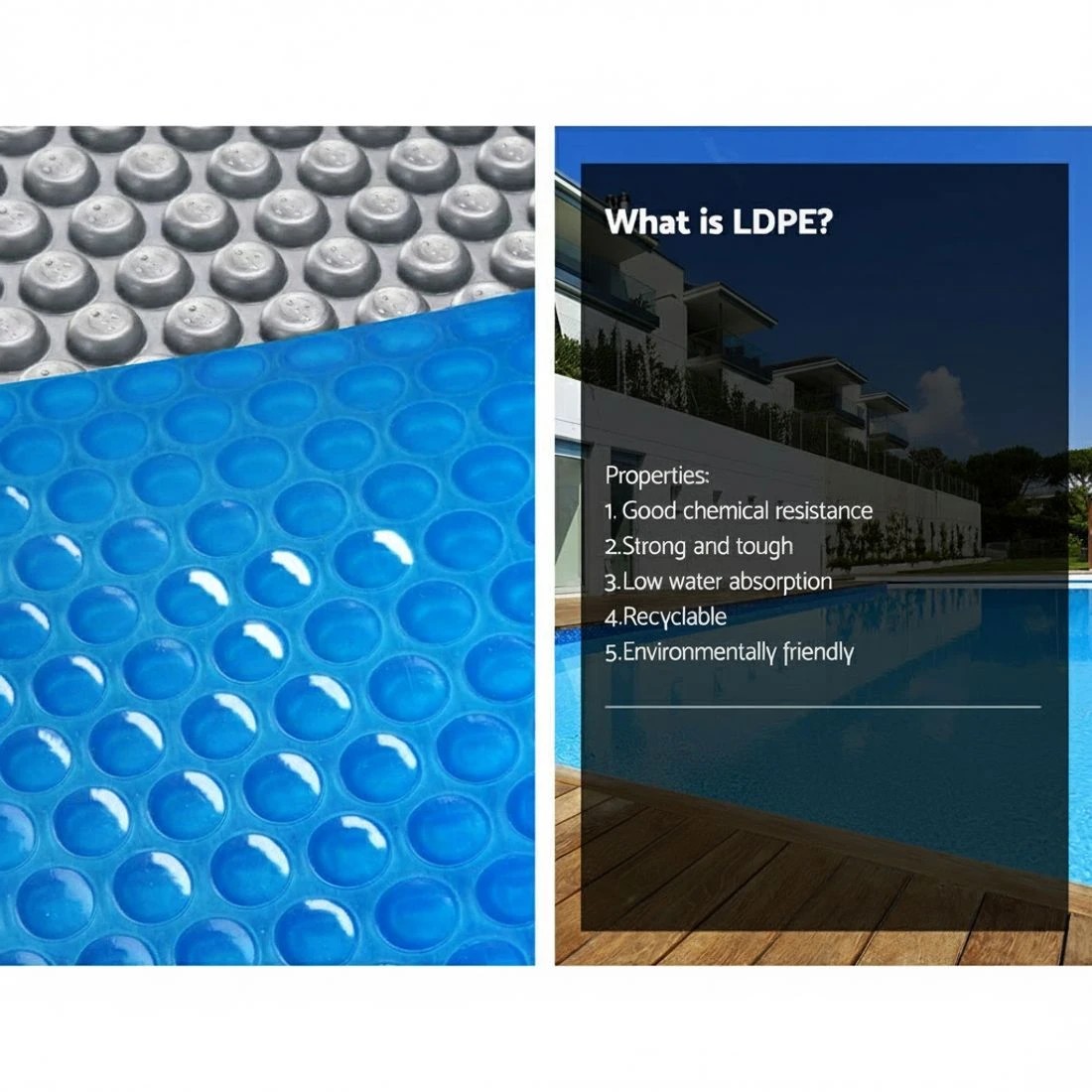 5 Aquabuddy Pool Cover 500 Micron 11x4.8m Swimming Pool Solar Blanket 5.5m Roller - Multi, 5 of 6