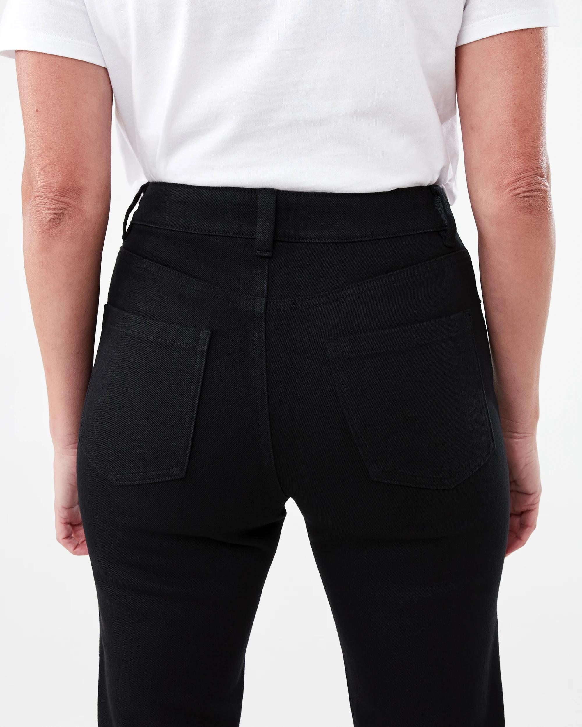 7 High Rise Straight Leg Jeans Black Wash, 7 of 8