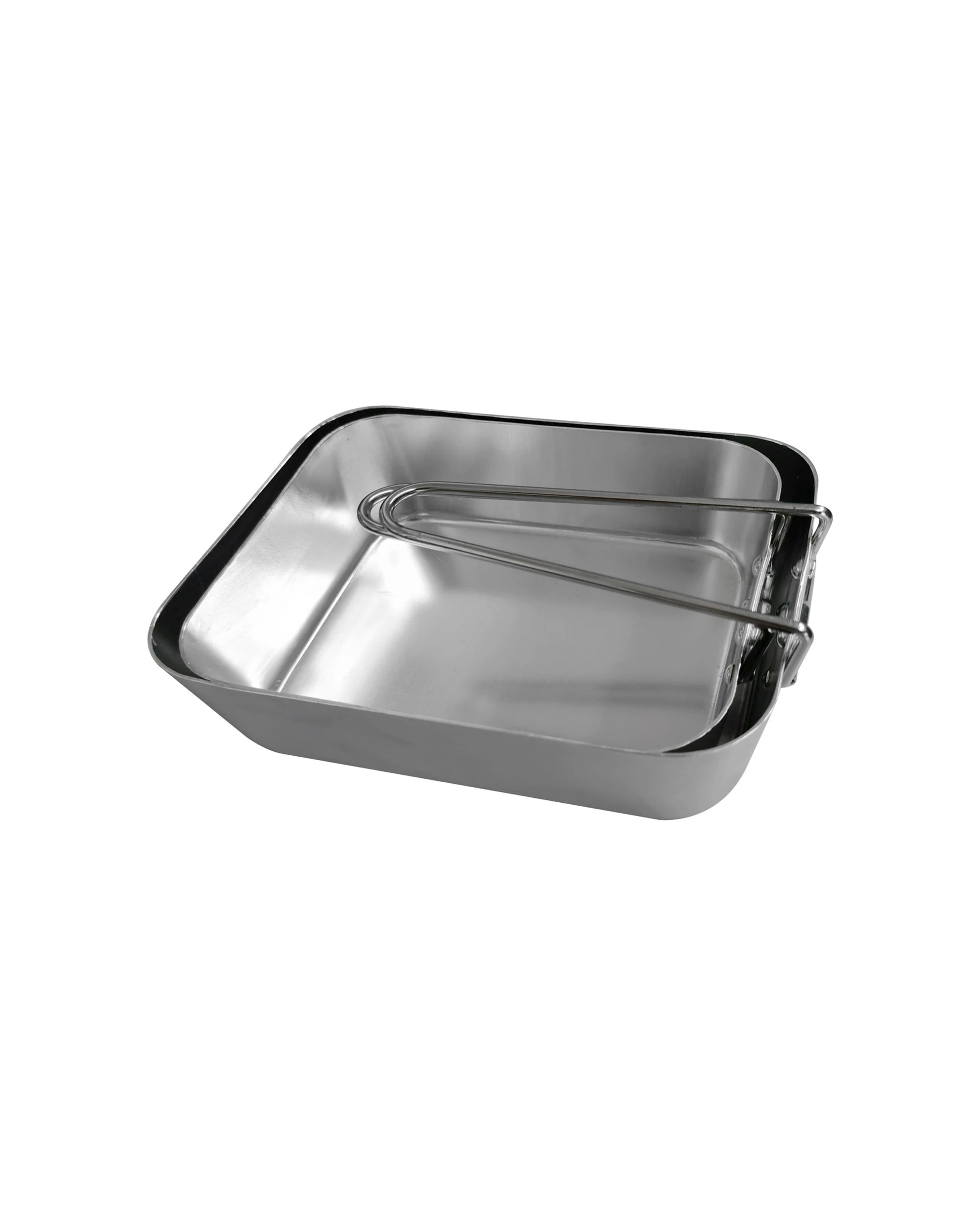 2 Wildtrak 2pc Camping Mess Kit Pans Nesting Design Food Grade Aluminium - Silver, 2 of 3