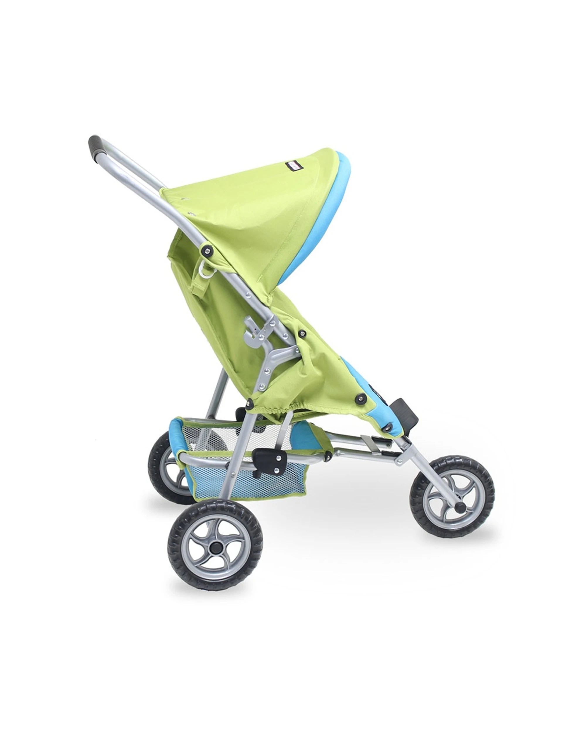 3 JustLikeMum Mini Marathon Doll Stroller Foldable Safety Harness Removable 3 - Green, 3 of 9