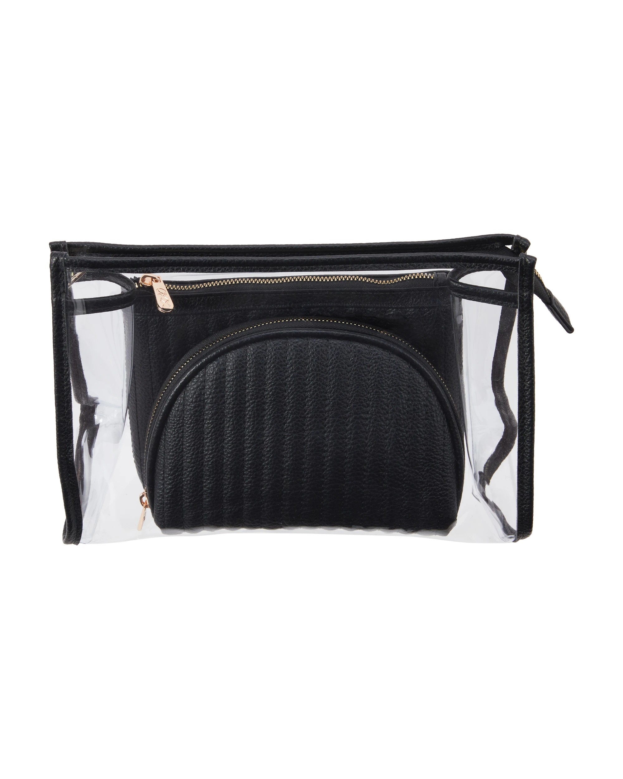 1 OXX Cosmetics 3 Piece Makeup Bag - Black, 1 of 6