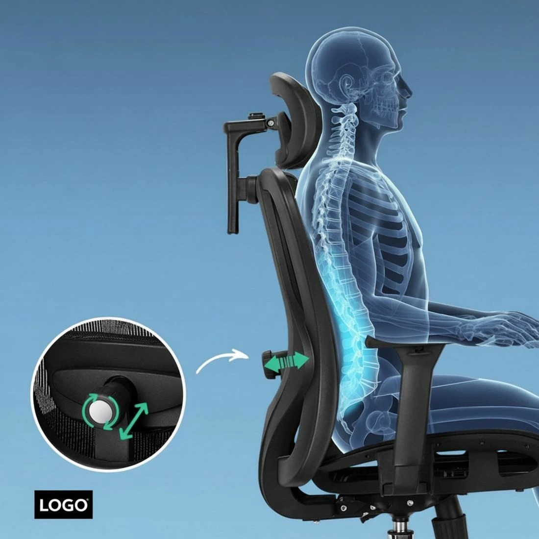 5 Artiss Ergonomic Office Chair Recline - Black, 5 of 5