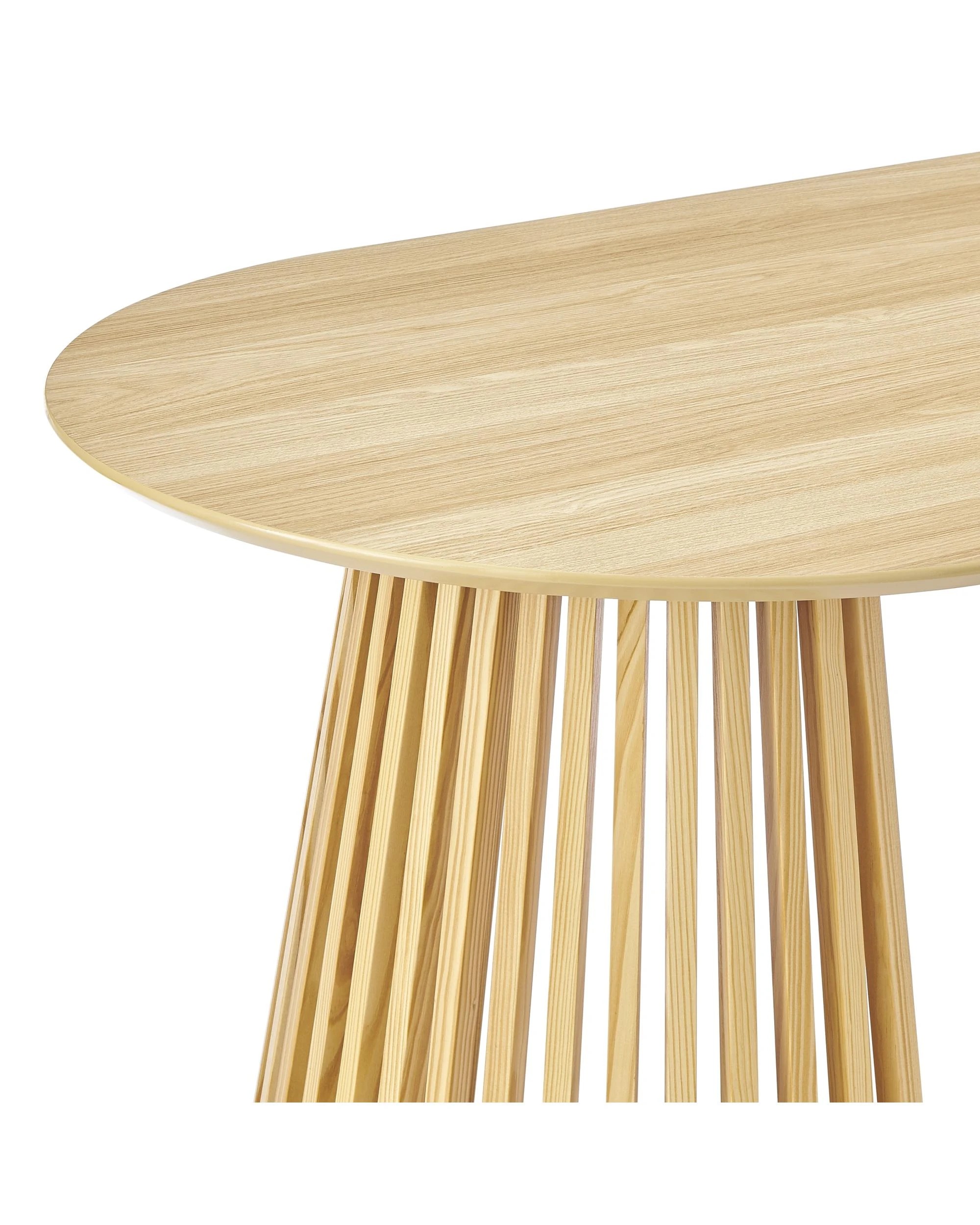 5 Kodu Oval Rounded Dining Table 160cm Oak - Natural, 5 of 7