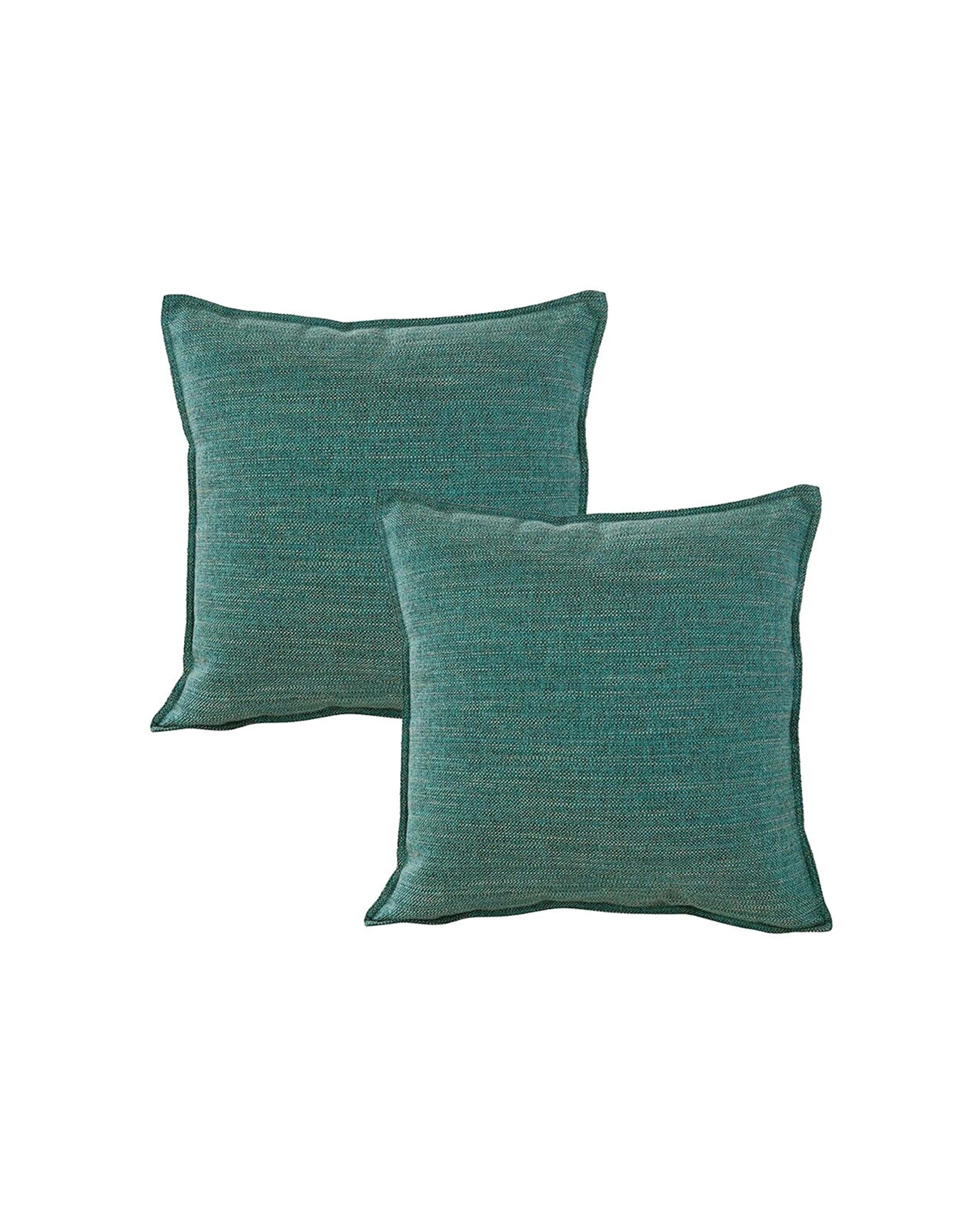 1 Jason Commercial Square Linen Look Bed Cushion 2PK 44x44cm - Blue, 1 of 4