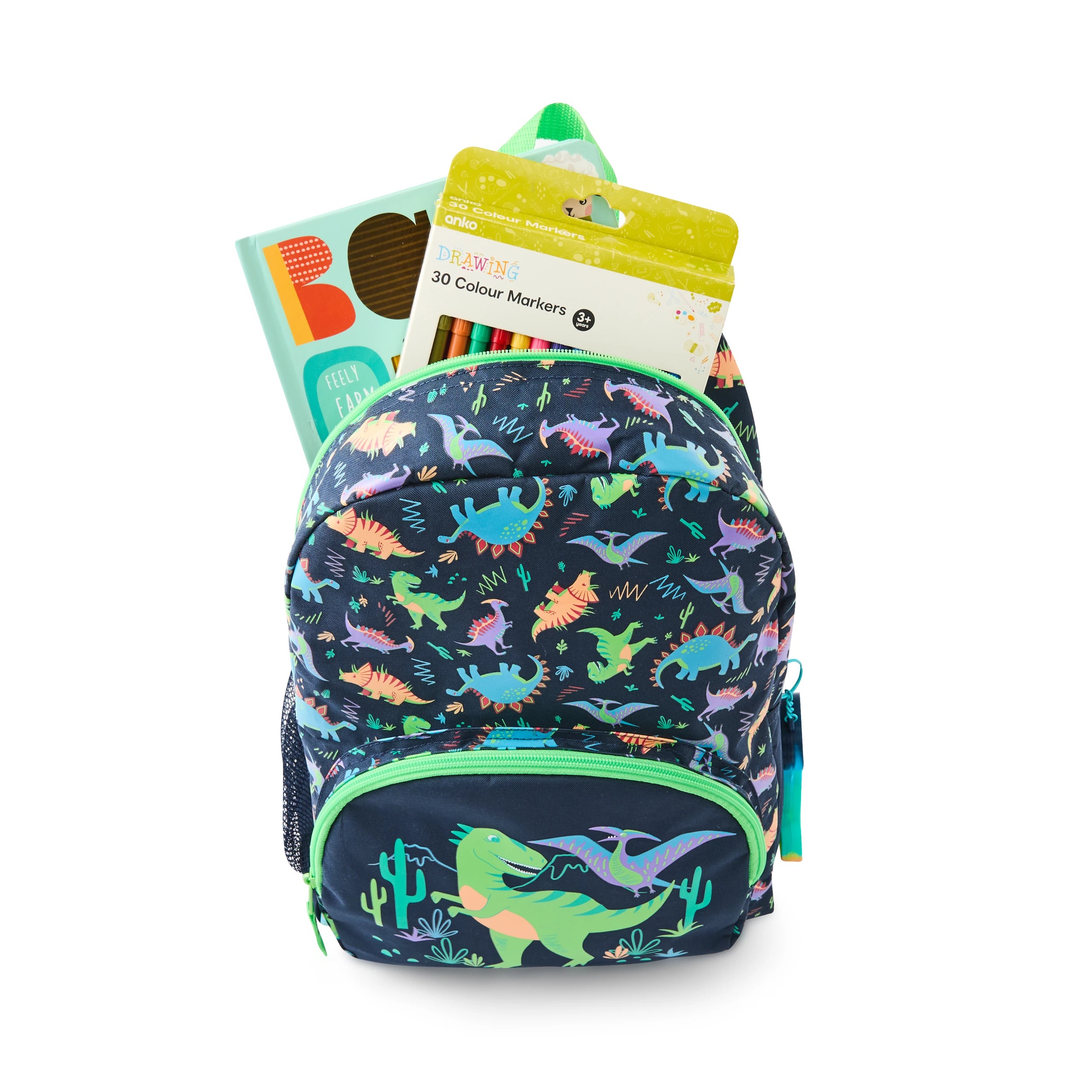 2 Junior Backpack with Pop-It Keychain - Dinosaur, 2 of 8