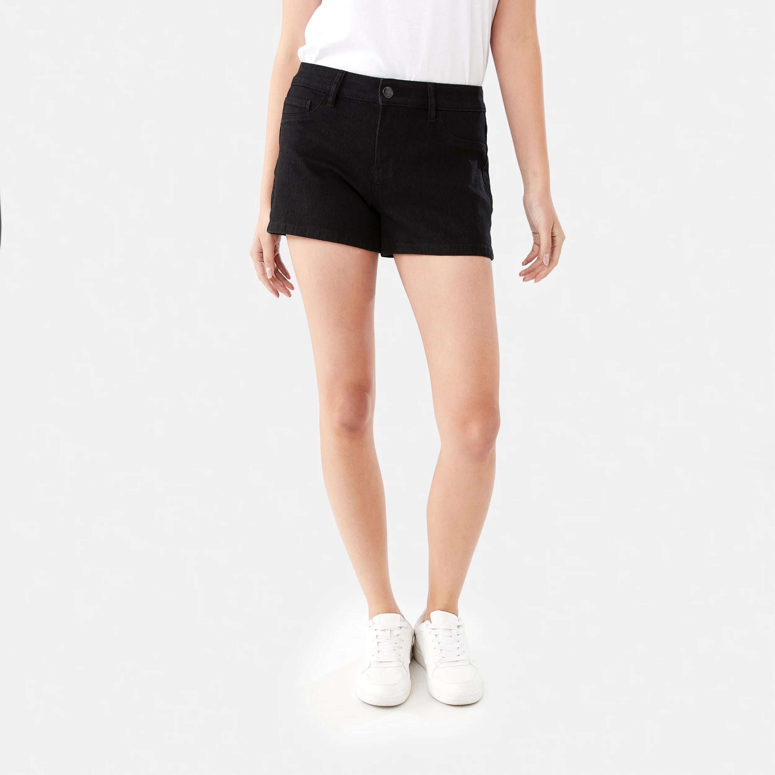 8 Mid Rise Denim Shorts BLACK WASH, 8 of 8