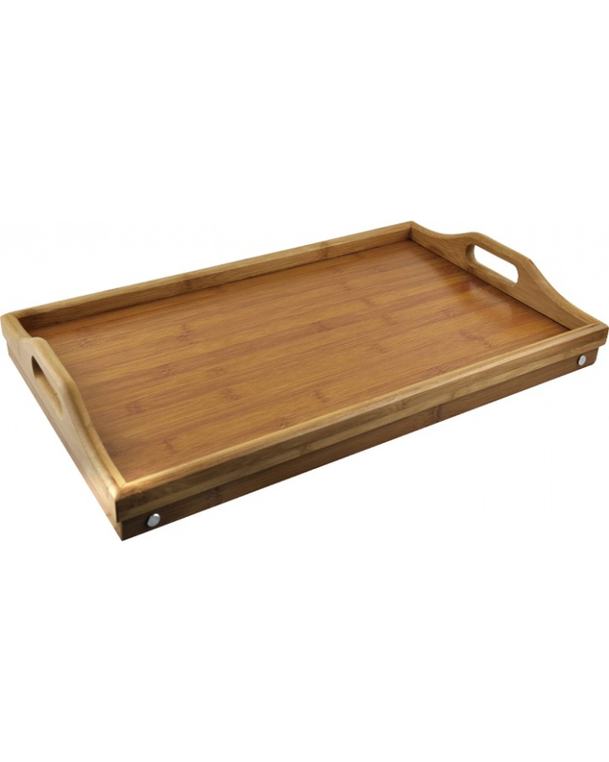 3 BR Home Bamboo Fold-Up Serving Tray for Tea and Coffee, 3 of 4