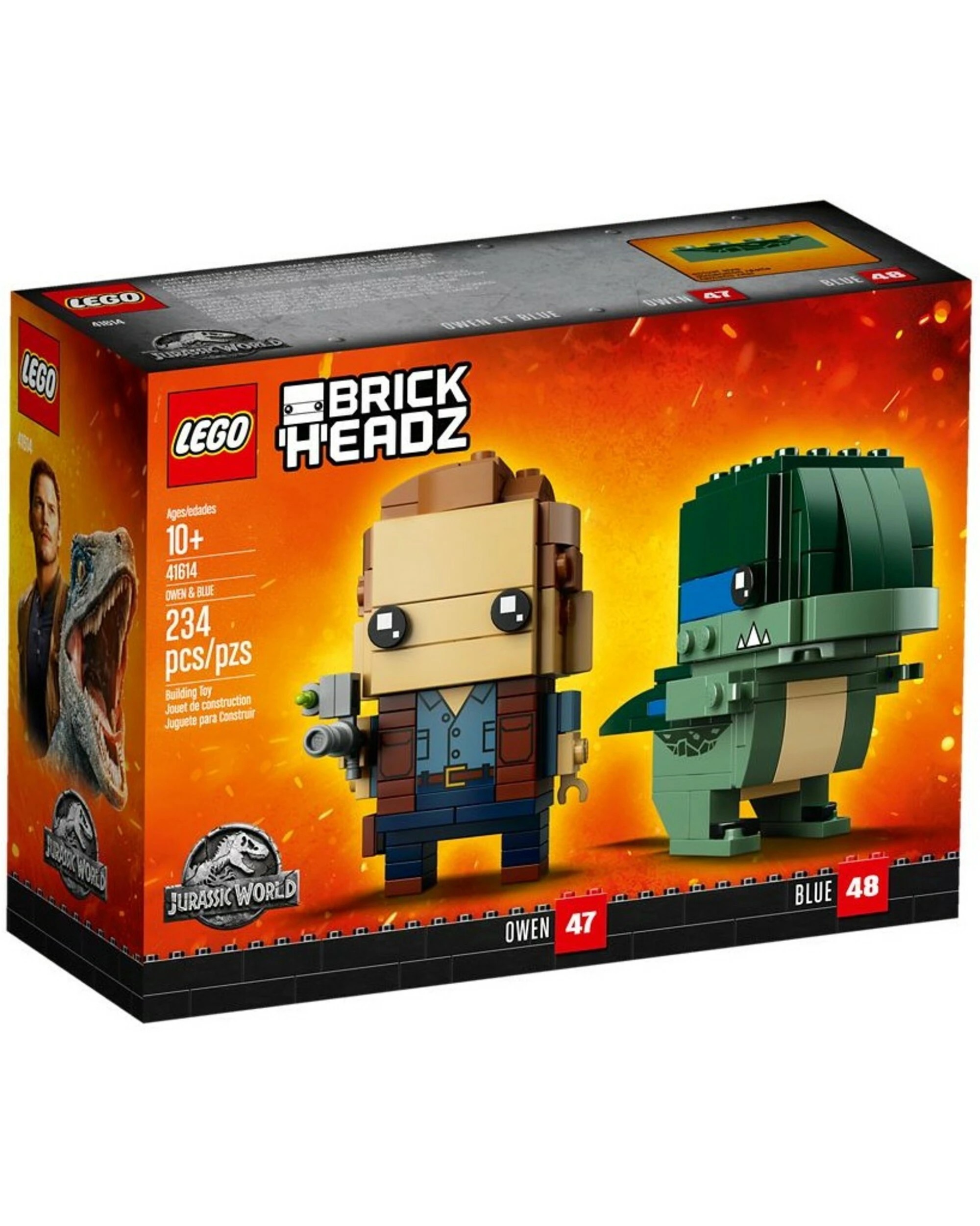 1 LEGO 41614 Owen & Blue BrickHeadz Jurassic World Set, 1 of 1