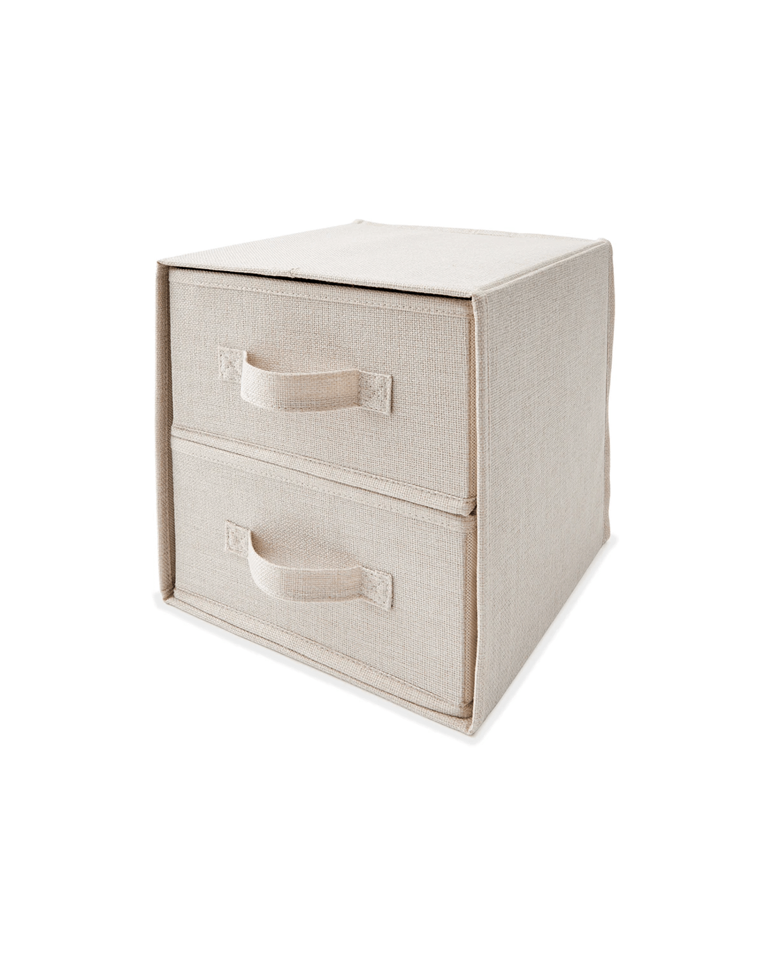 3 Linen Look Drawer Set - Beige, 3 of 9