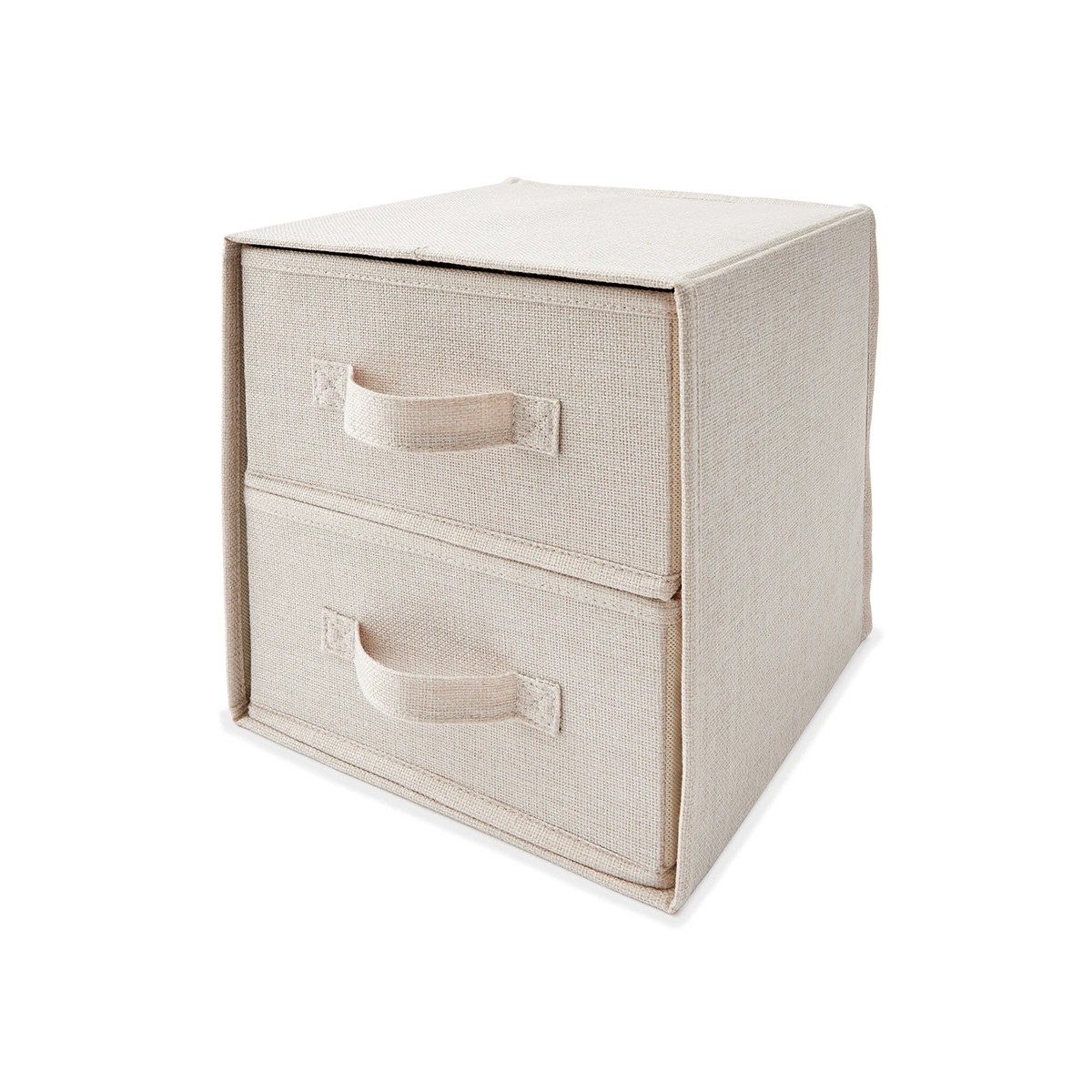3 Linen Look Drawer Set - Beige, 3 of 9