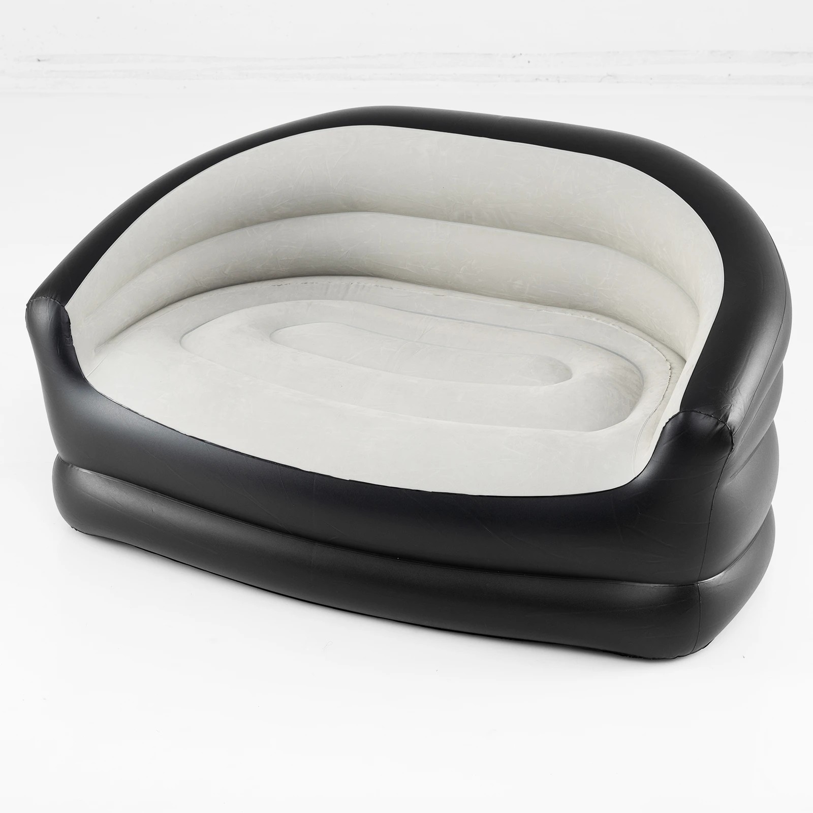 1 Costway 2-Seater Inflatable Couch Air Sofa Loveseat Foldable Blow Up Chair Lounge, 1 of 4