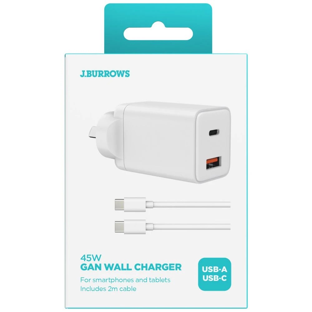 4 J.Burrows 45W GaN Dual USB-C/A Wall Charger, 4 of 5