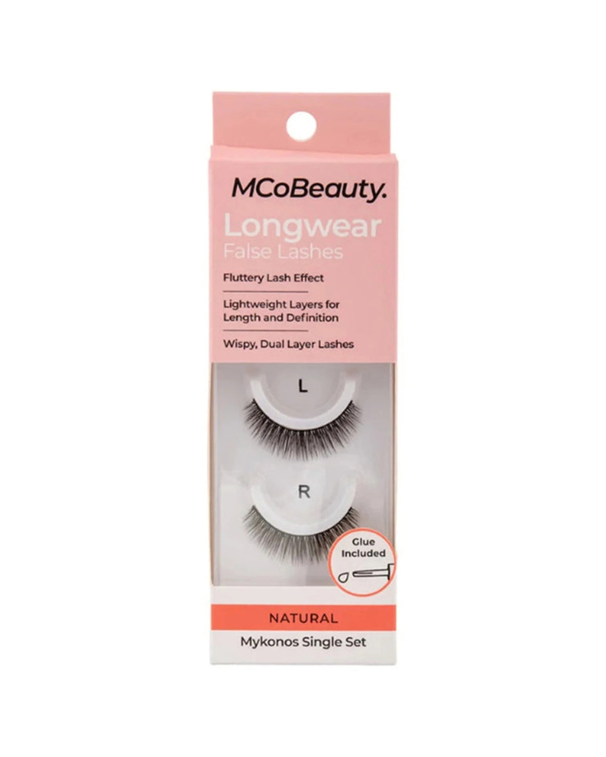 1 MCoBeauty Longwear False Lashes Mykonos Single Set Eyelash Extensions, 1 of 1