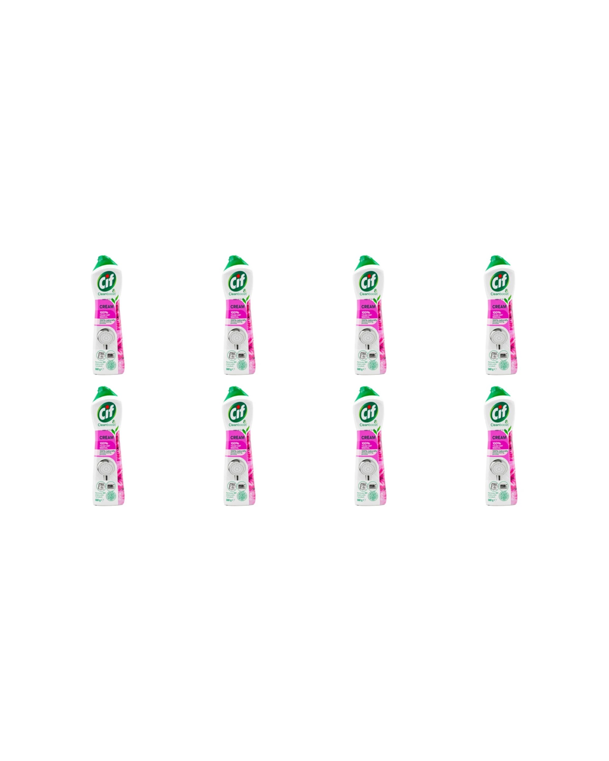 1 Cif Clean Boost Tough Dirt Stain Removal 8 Pack 660g Multi Surface Pink - Multi, 1 of 3