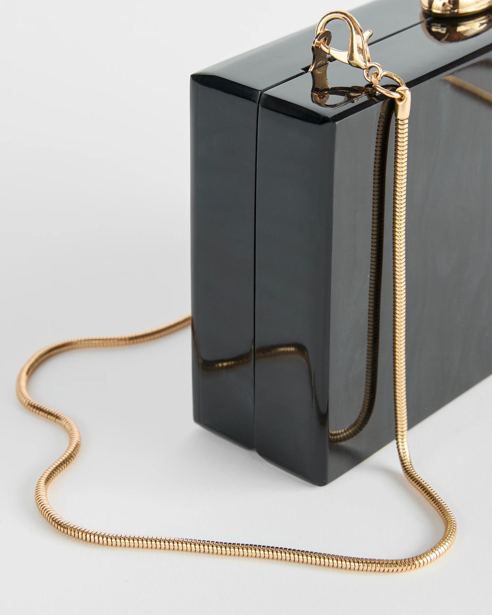 3 Target Acrylic Clutch Bag BLACK RIPPLE, 3 of 3