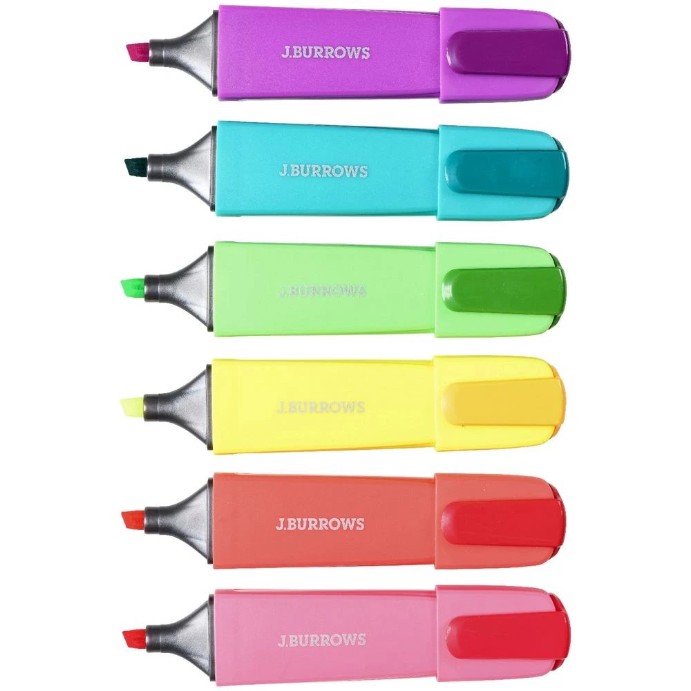 2 J.Burrows Chisel Highlighters Brights 6 Pack, 2 of 3