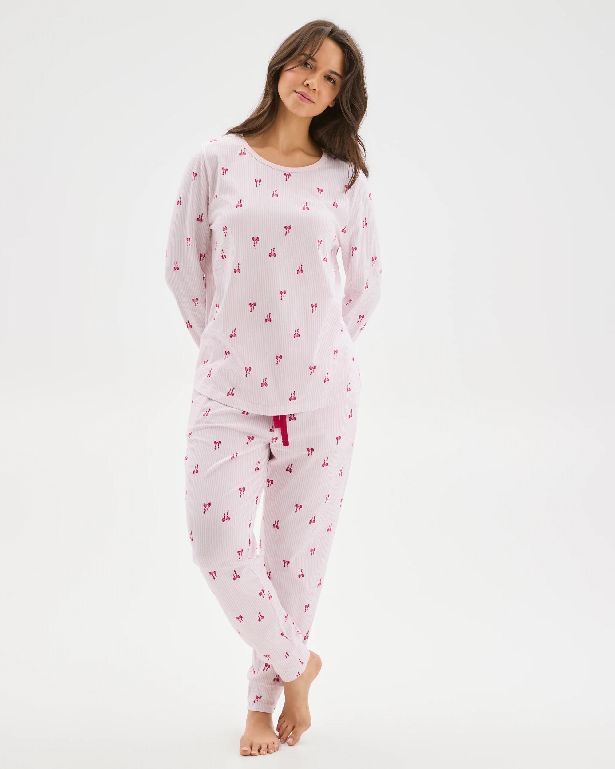 2 Target Woman Australian Cotton Long Sleeve Slogan Sleep T-Shirt BOWS, 2 of 6