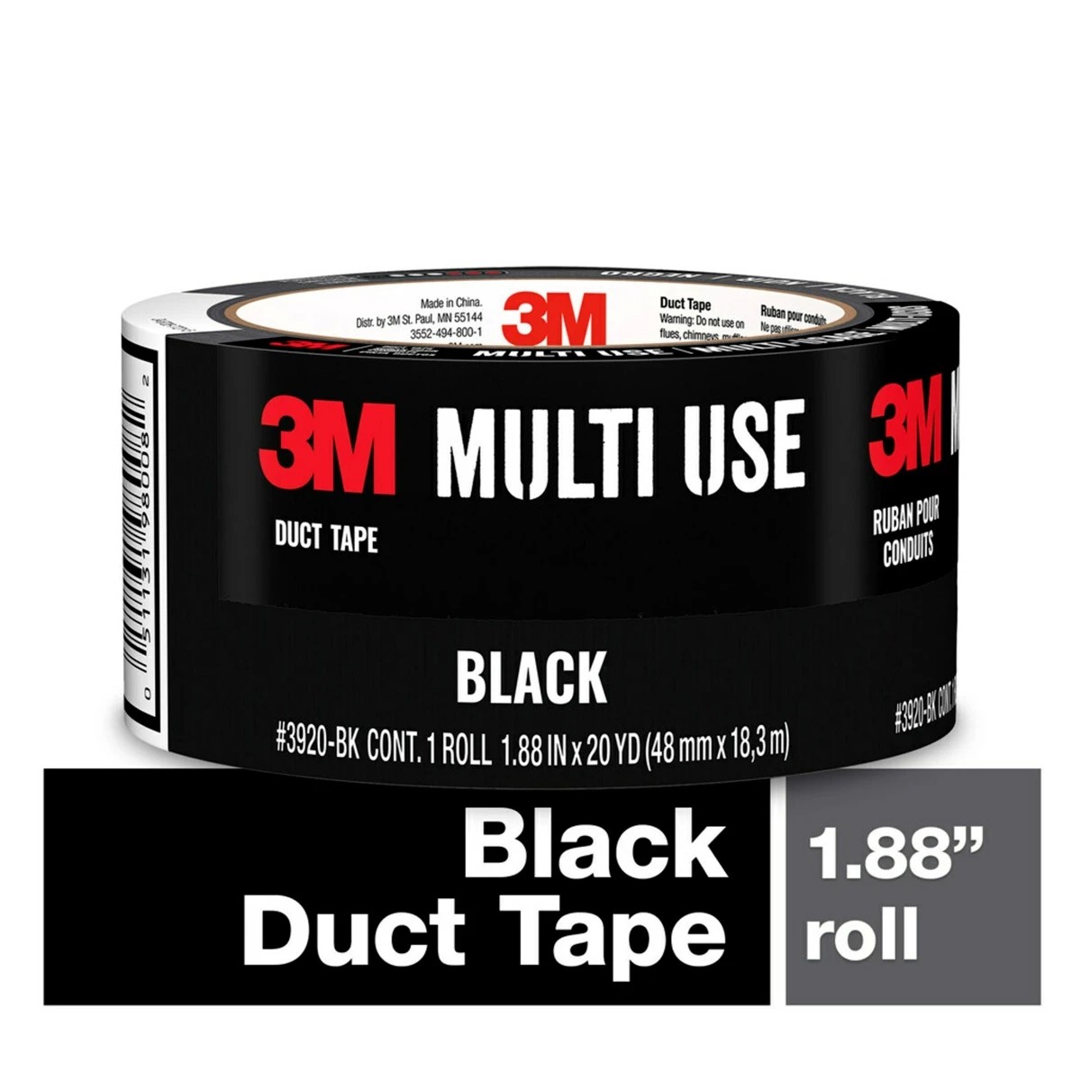 2 3m Multi Use Duct Tape - Black, 2 of 6