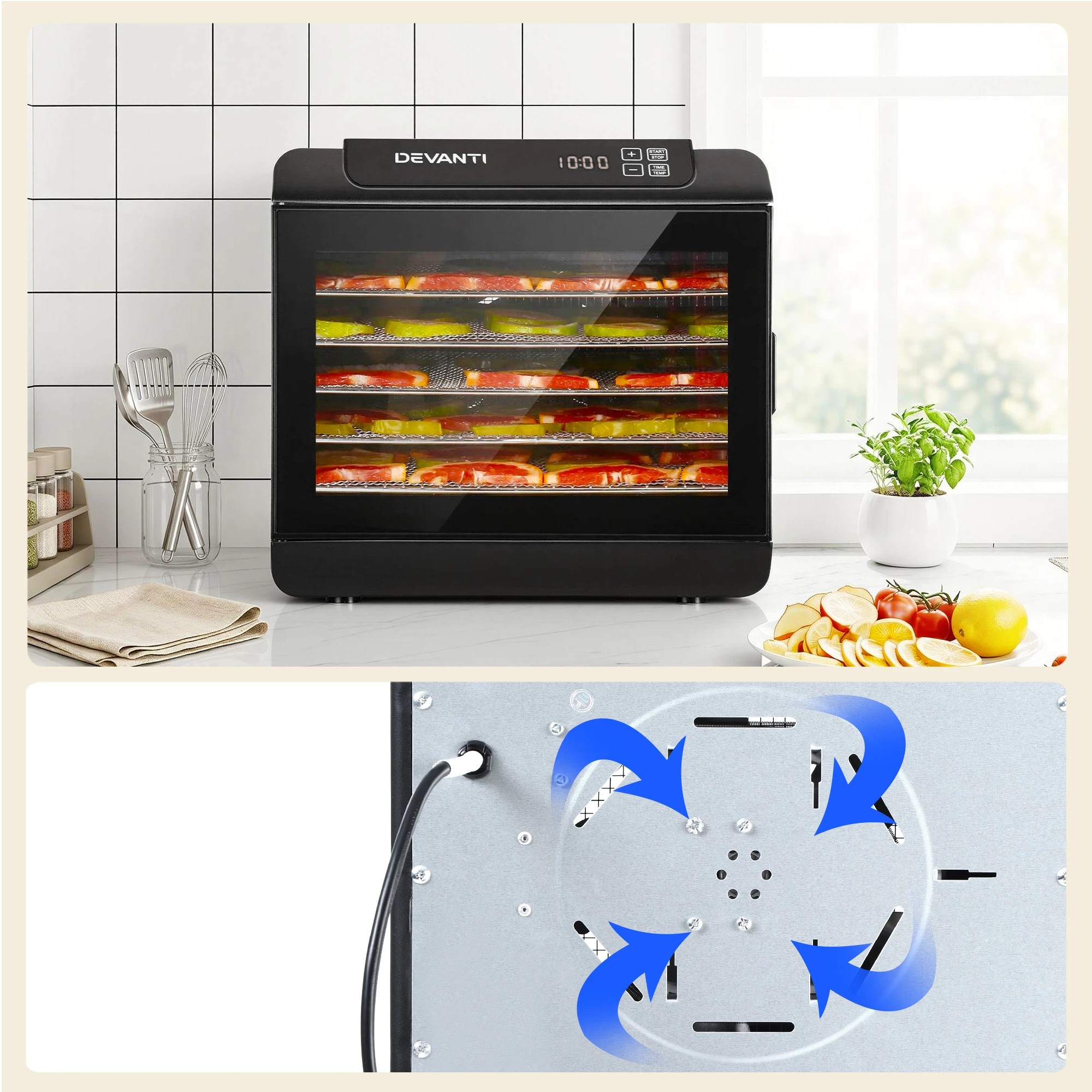 8 Devanti Food Dehydrator 6 Tray With Stainless Steel Hanging Rack - Multi, 8 of 8