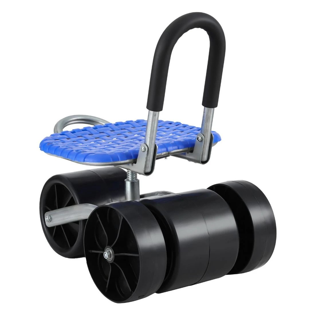 3 Gardeon Garden Stool Seat Foldable with Wheels - Blue, 3 of 6