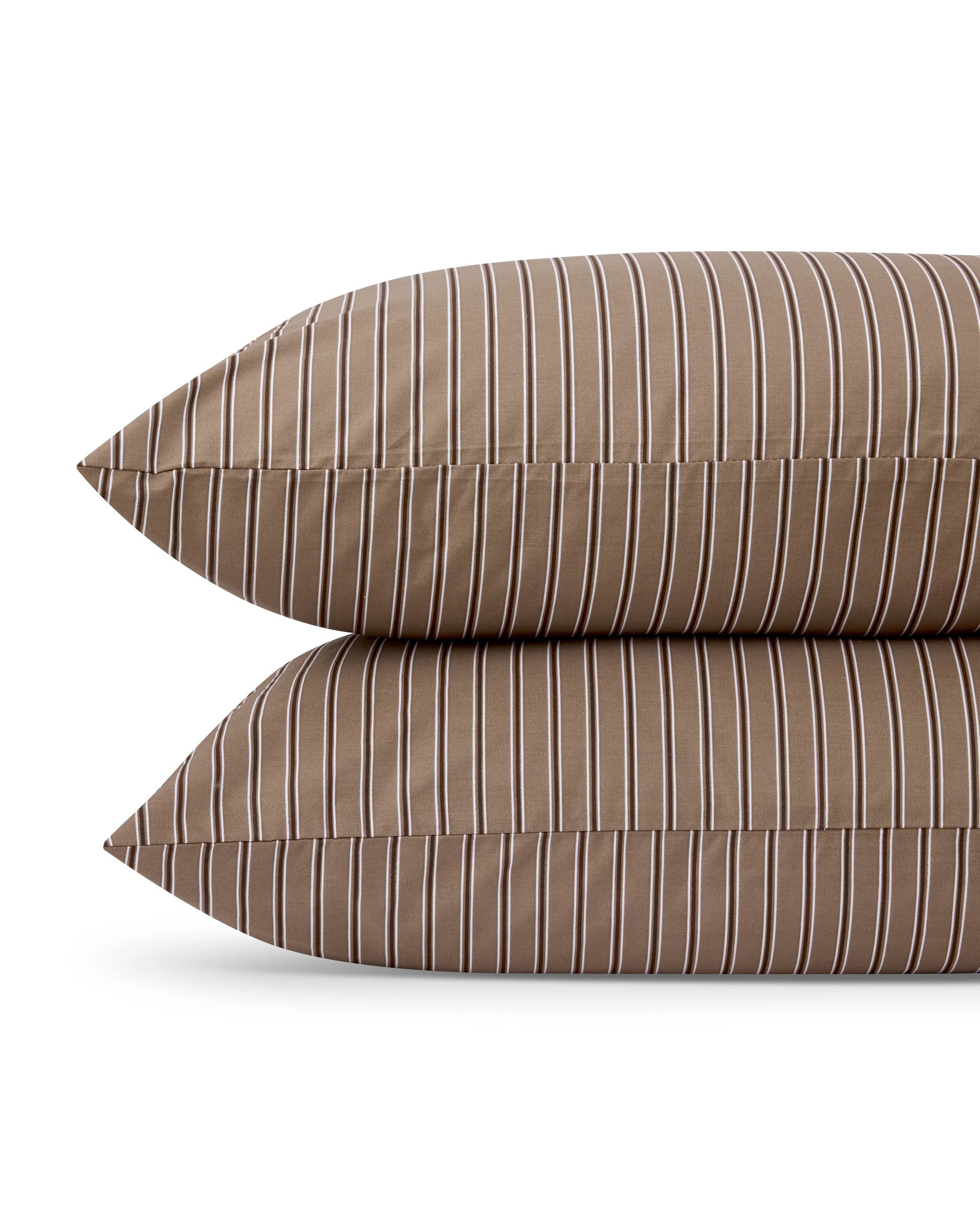 2 250 Thread Count Stripe Cotton Sheet Set - Queen Bed, Mocha, 2 of 7